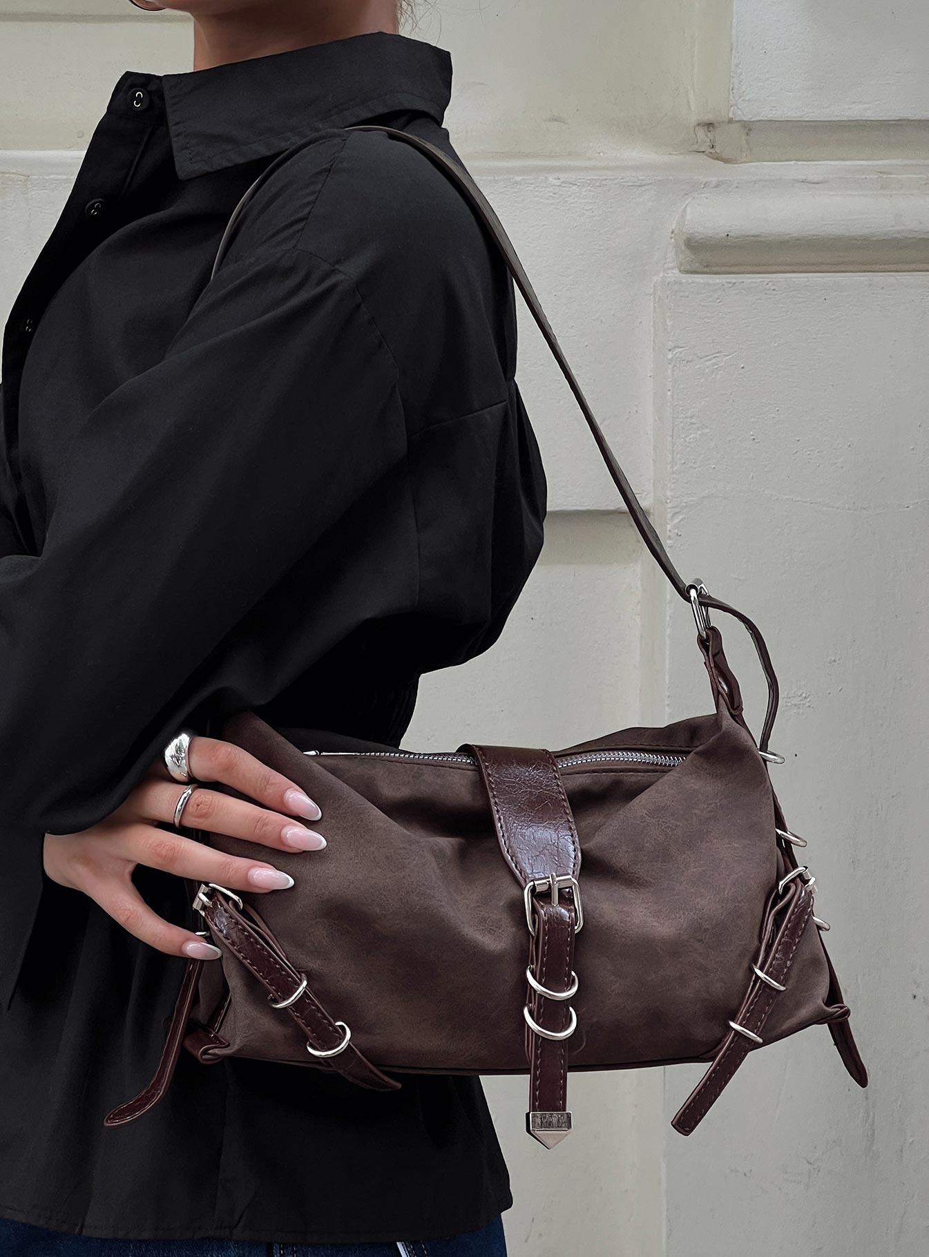 Anatolius Shoulder Bag Washed Brown - Image 6