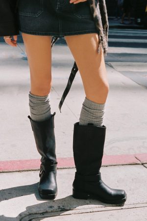 Apatow Knee High Socks Grey