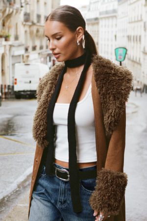 Avenue Skinny Scarf Black