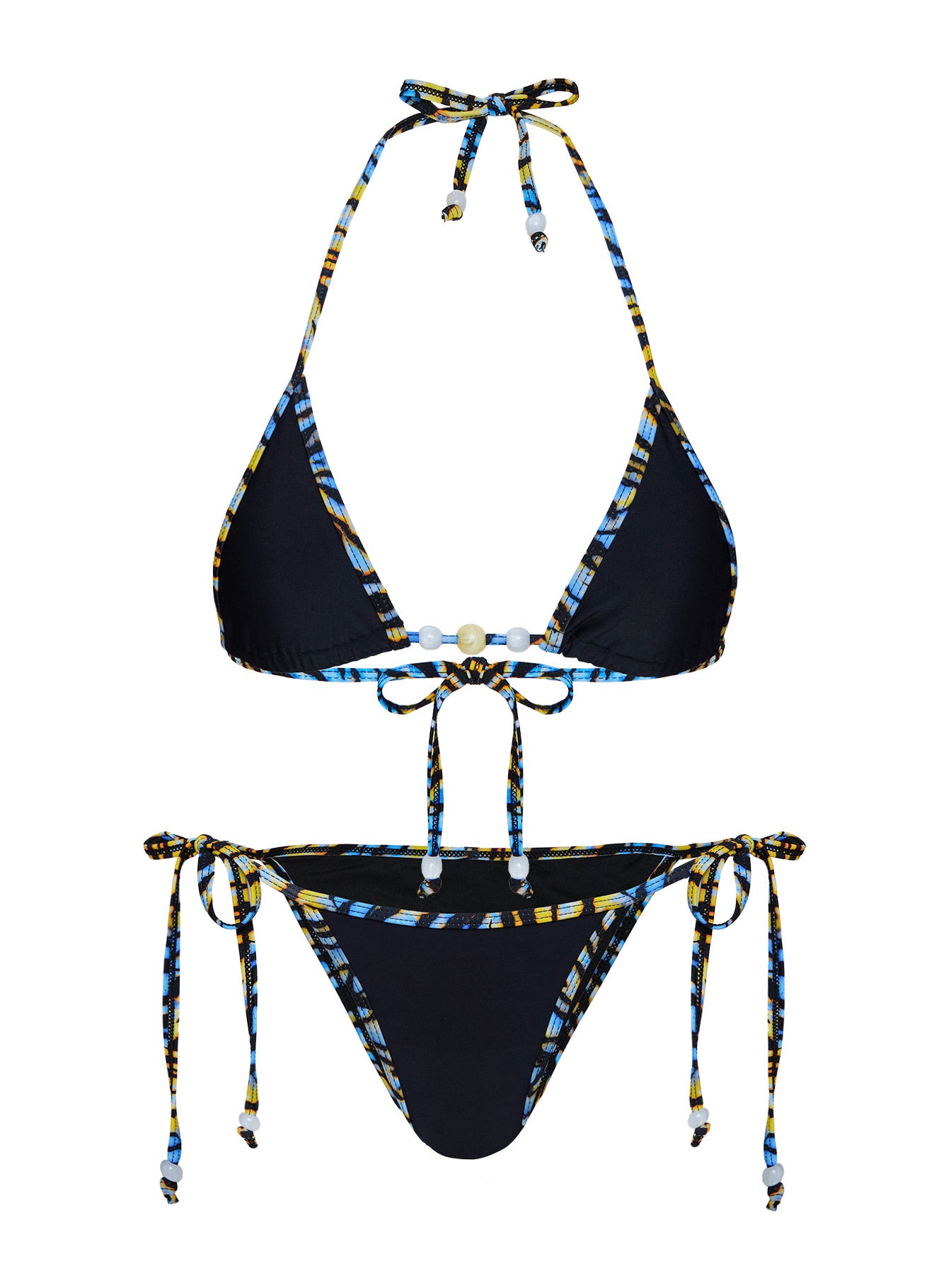 Beasley Tie Side Bikini Bottoms Black / Zebra - Image 5