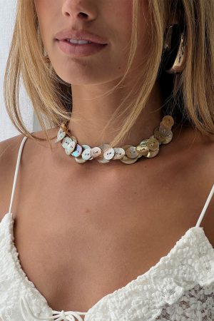 Brealle Button Necklace Multi