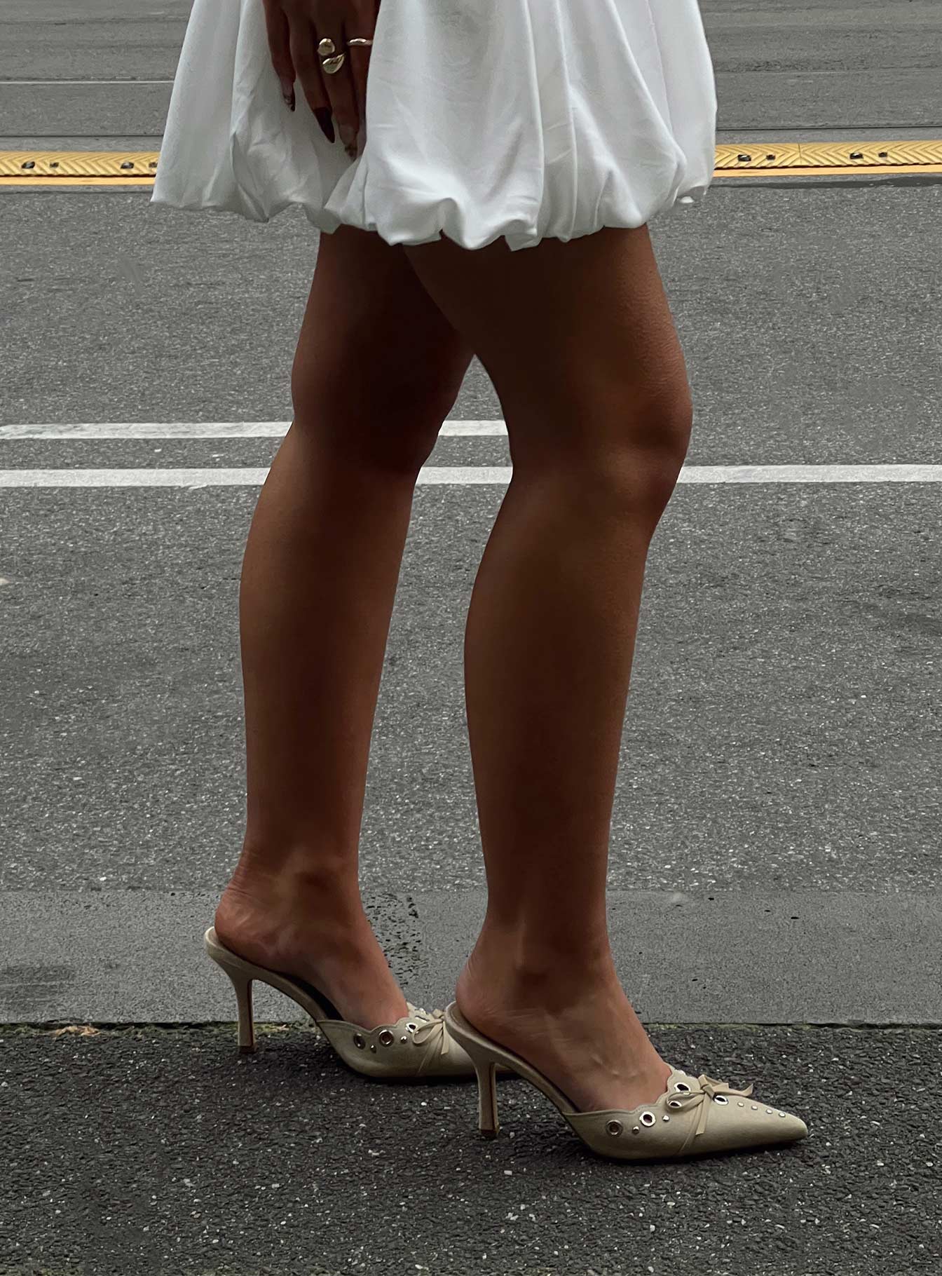 Charisma Pointed Toe Heels Taupe - Image 6