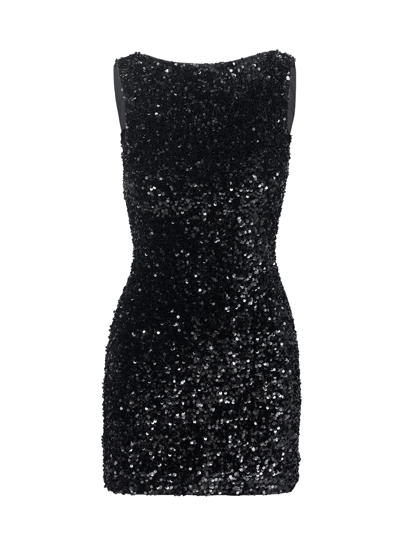 Cinematic Sequin Mini Dress Black - Image 5