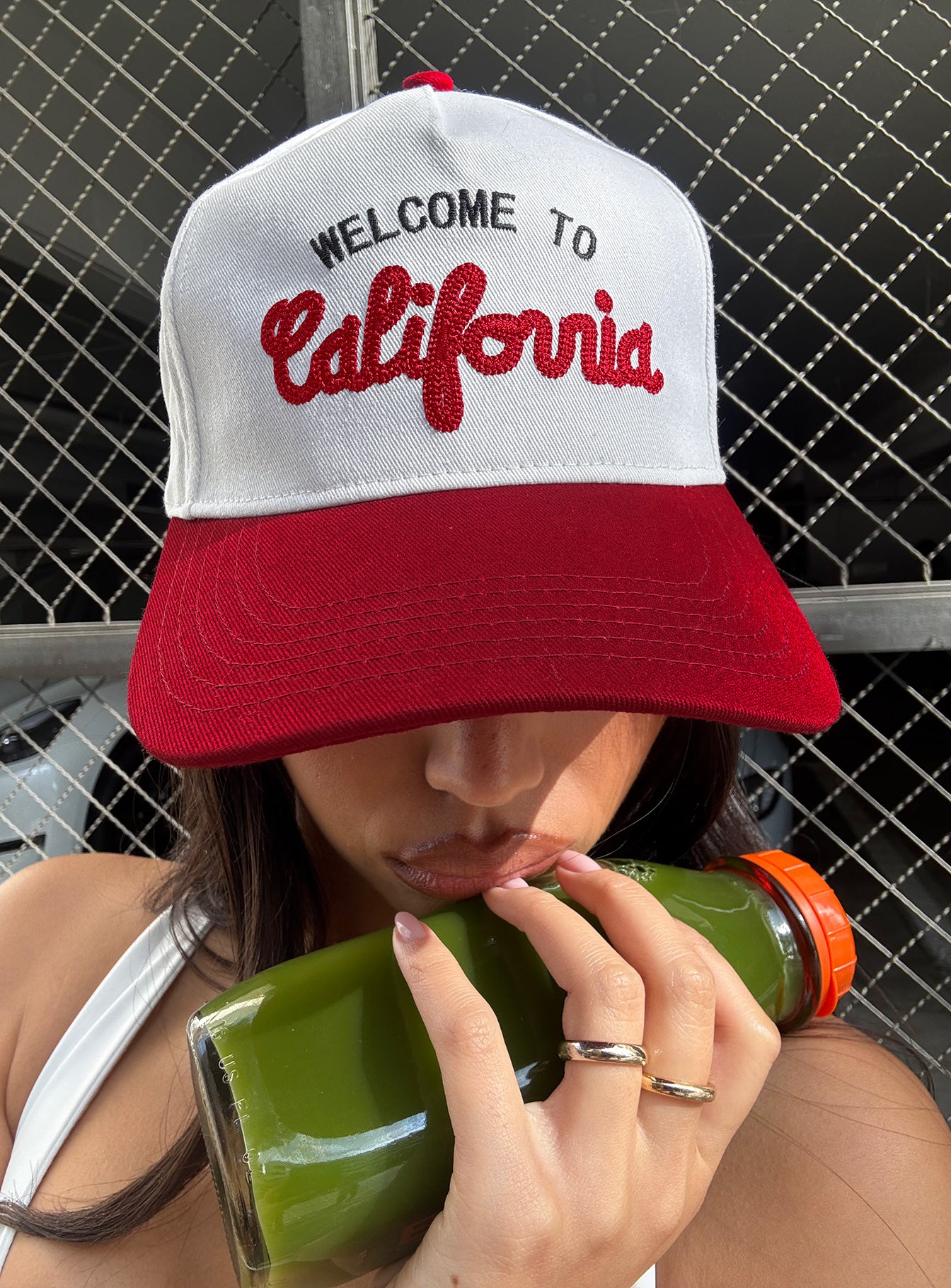 California Trucker Hat Red / White - Image 5