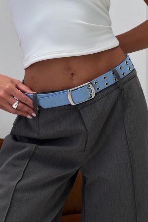 Coralie Faux Suede Belt Blue
