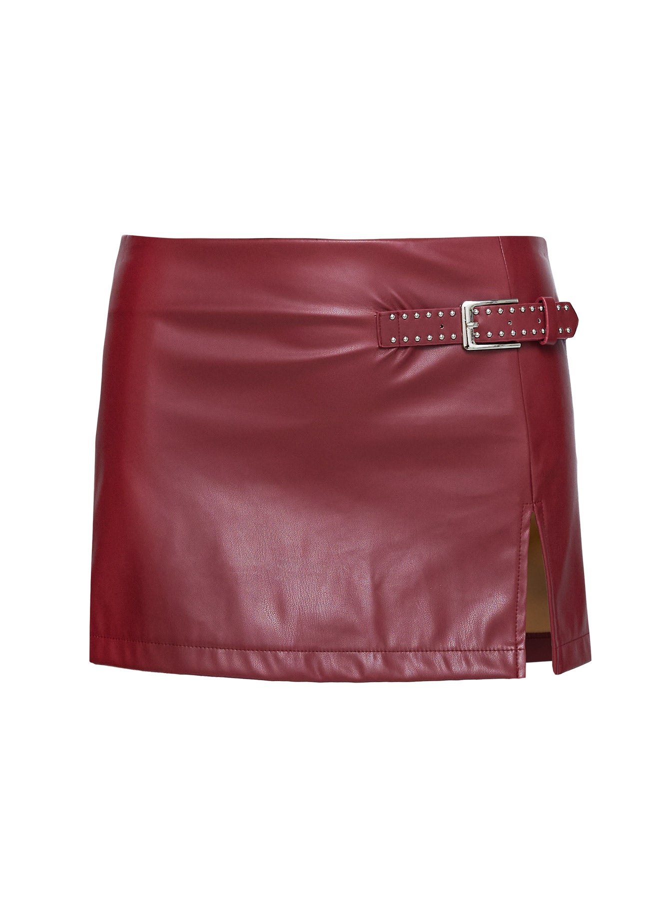 De Tigre Belted Mini Skirt Red - Image 5