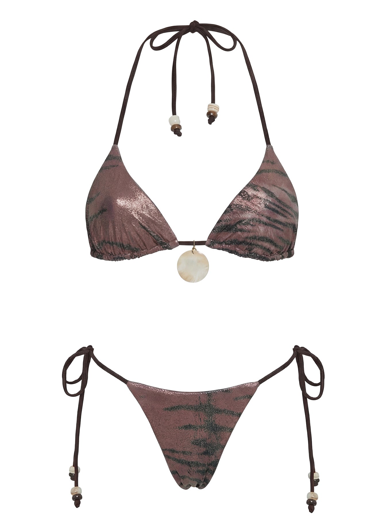 Delora Tie Side Cheeky Bikini Bottoms Tiger - Image 5