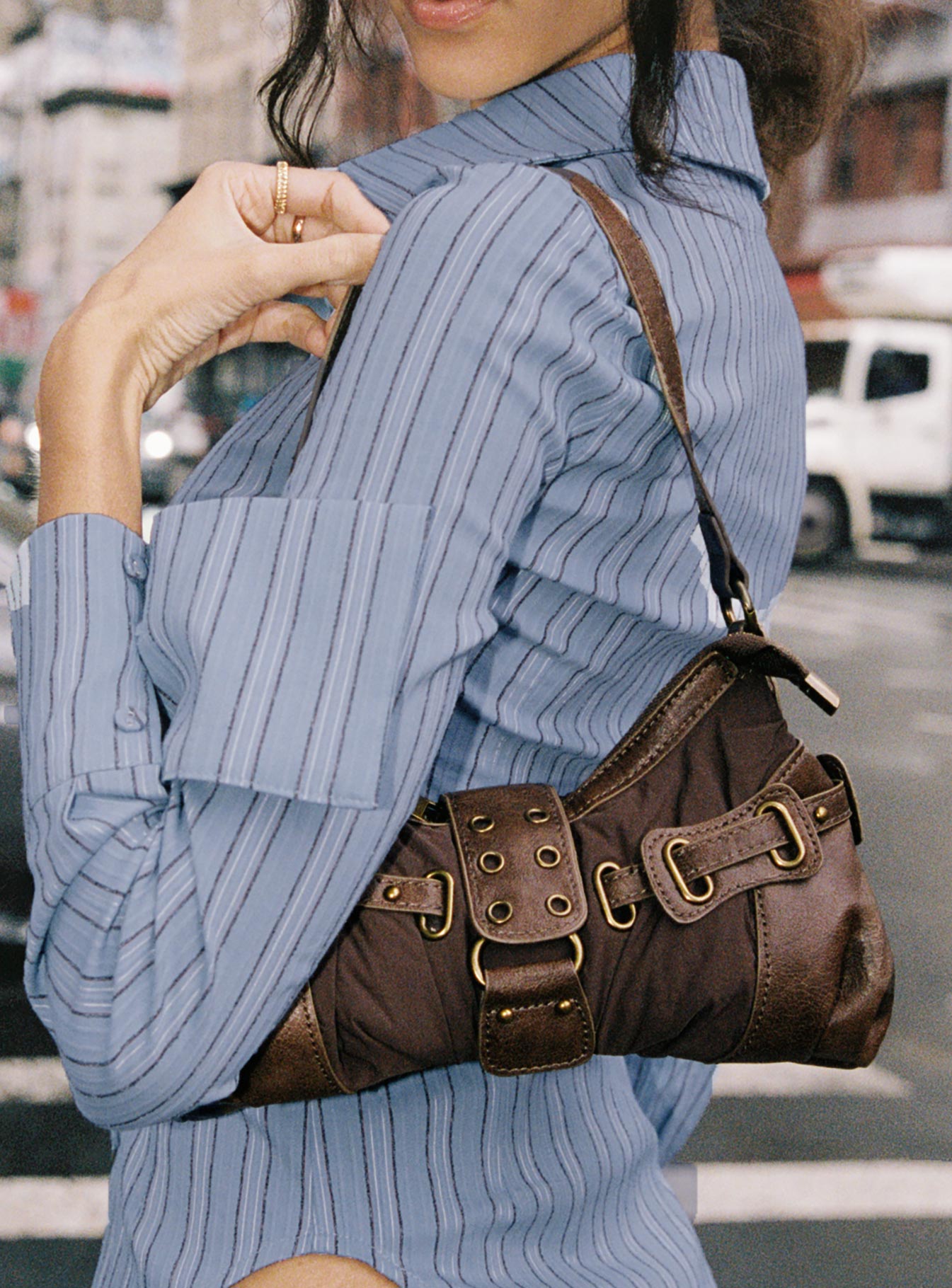 Doyers Street Shoulder Bag Brown - Image 8