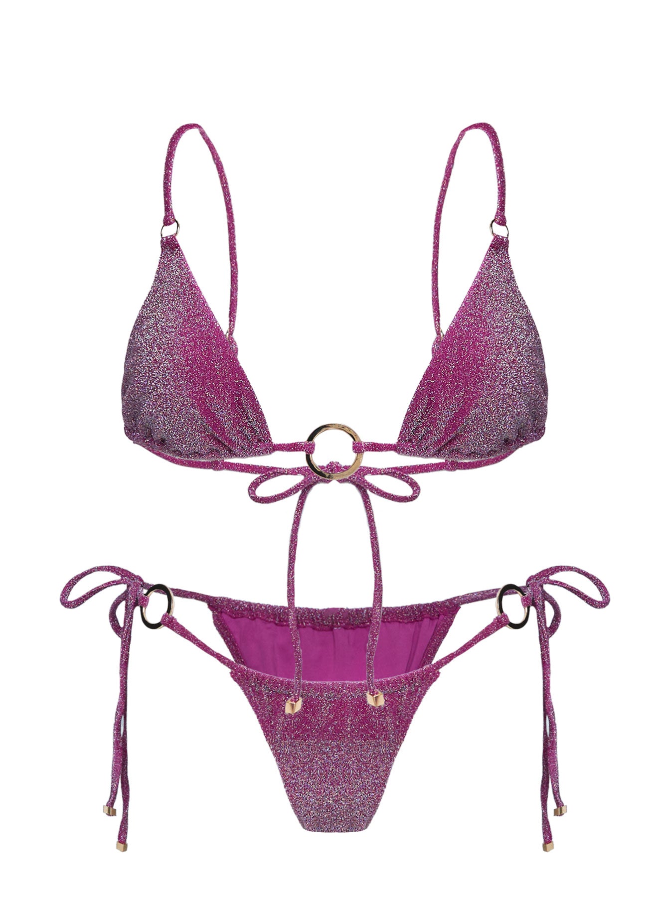 Entrancing Triangle Bikini Top Purple - Image 5