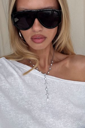 Ellasyn Y Necklace Silver