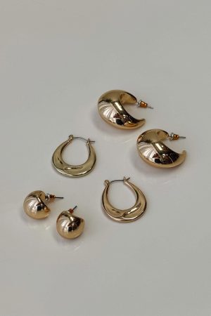 For The Weekend Earring Pack Gold