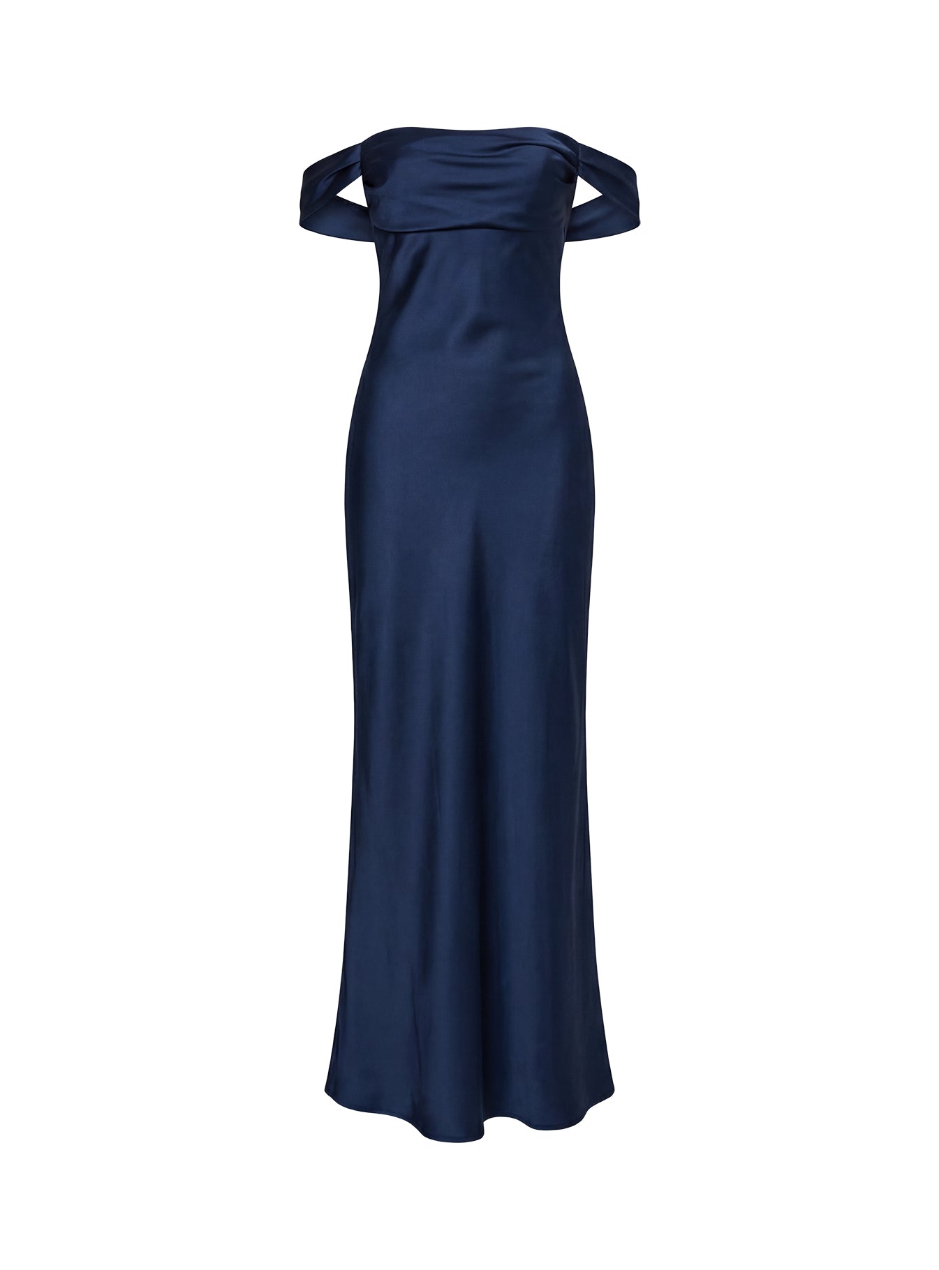 Azura Off The Shoulder Maxi Dress Navy - Image 9