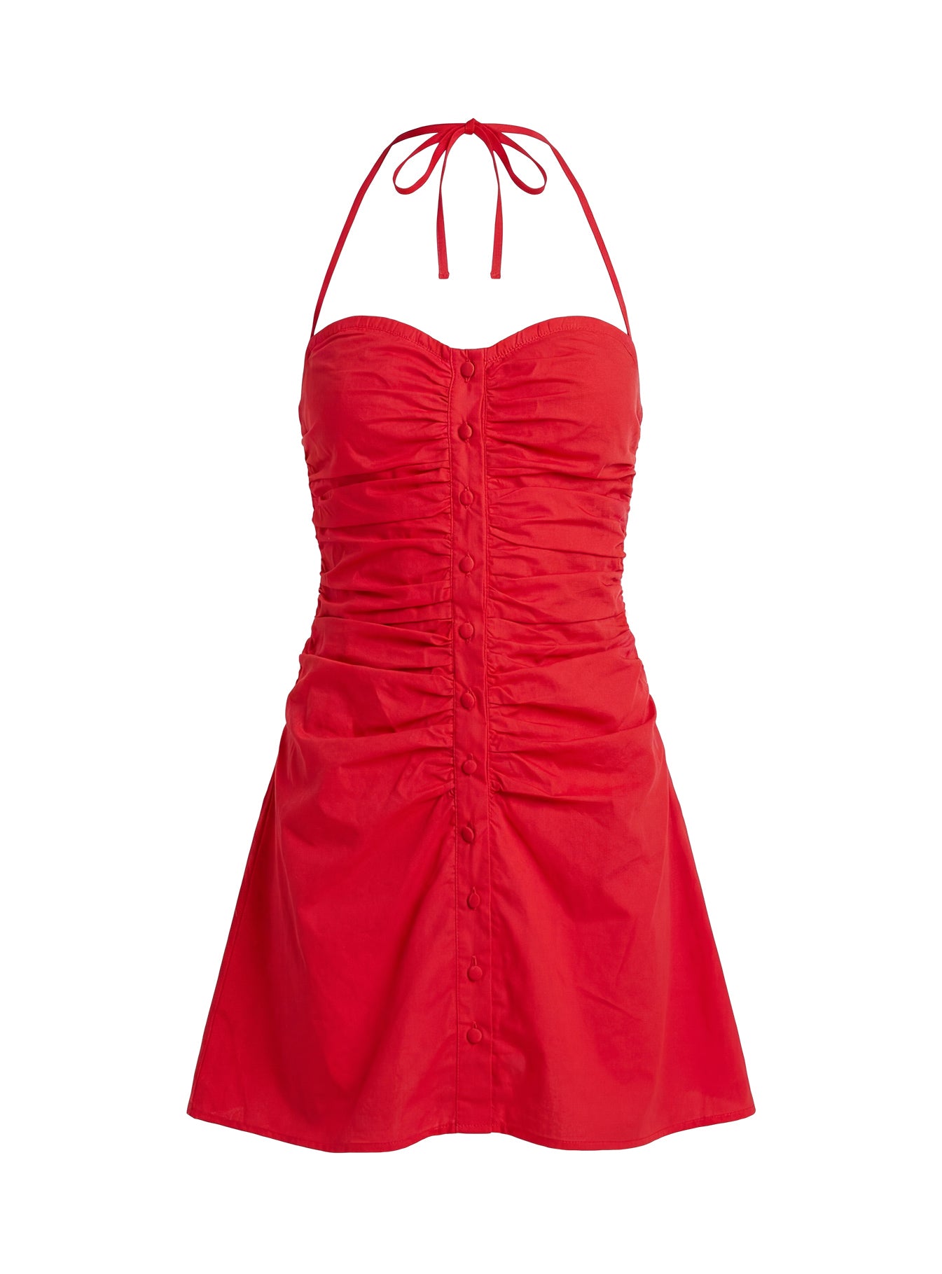 Meeley Halter Mini Dress Red - Image 9