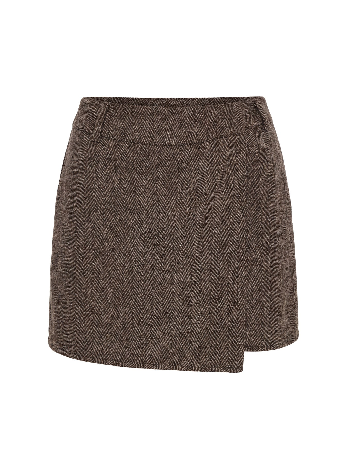 Adelyne Tweed Mini Skirt Brown - Image 7