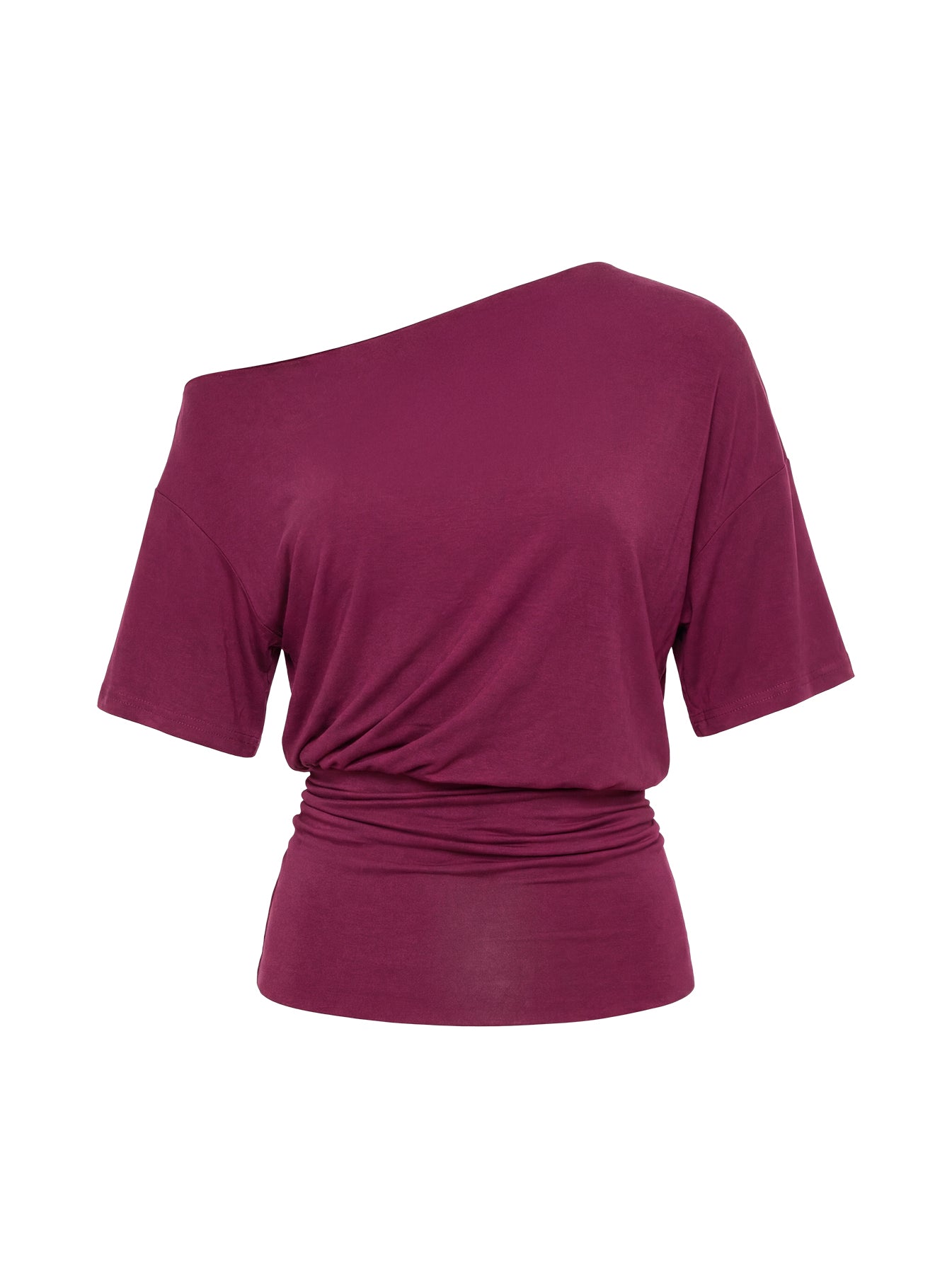 Ashlinn Off Shoulder Drapey Top Cherry Lacquer - Image 8