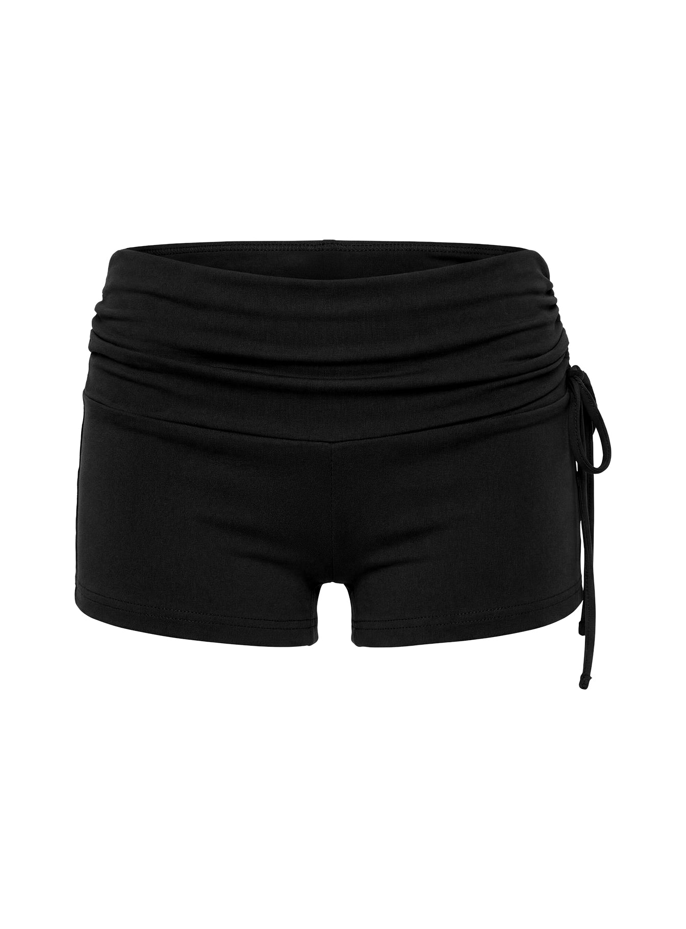 Daily Define Ruched Tie Side Micro Shorts Black - Image 10