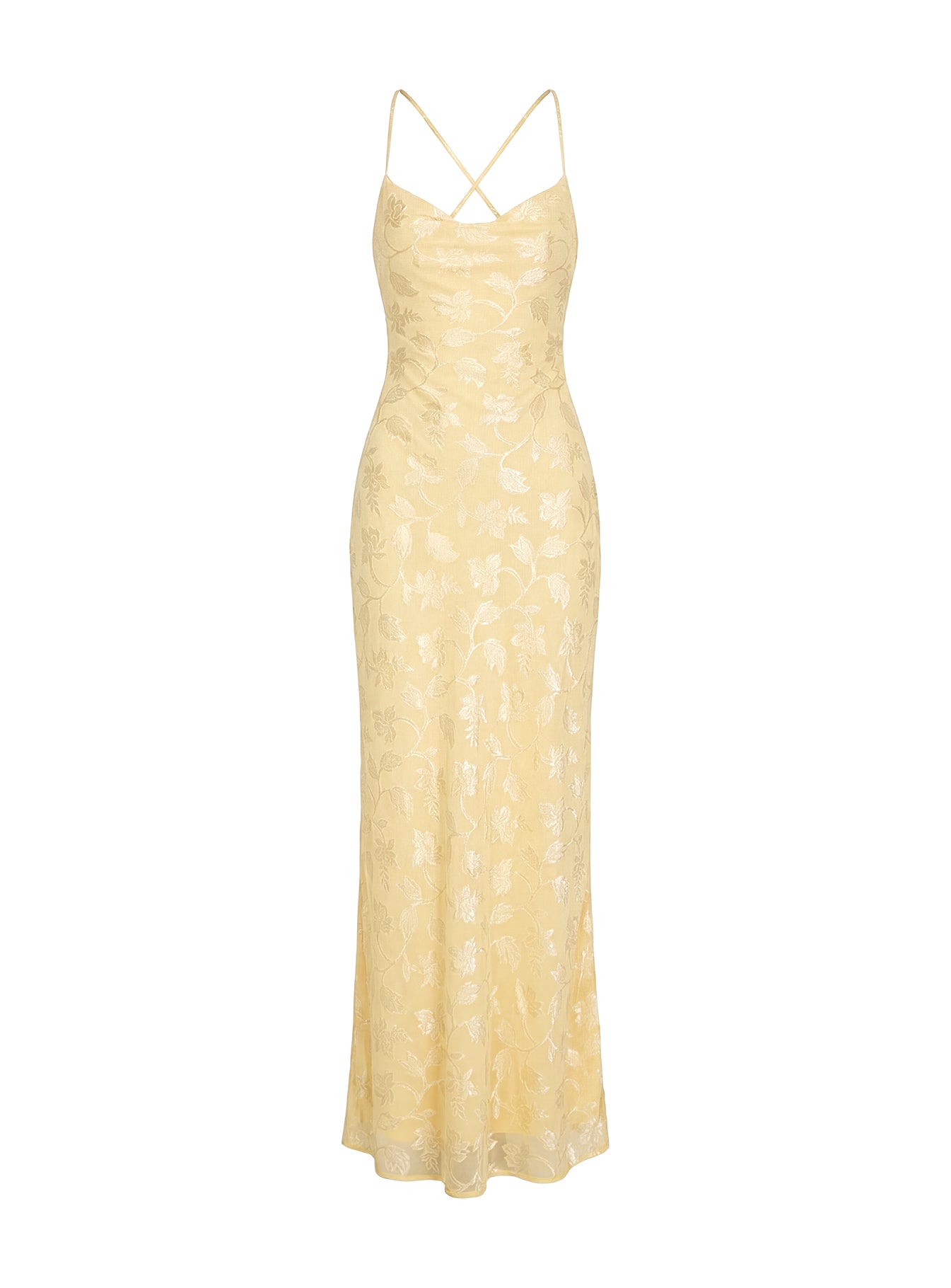 Celena Maxi Dress Lemon Burnout - Image 10