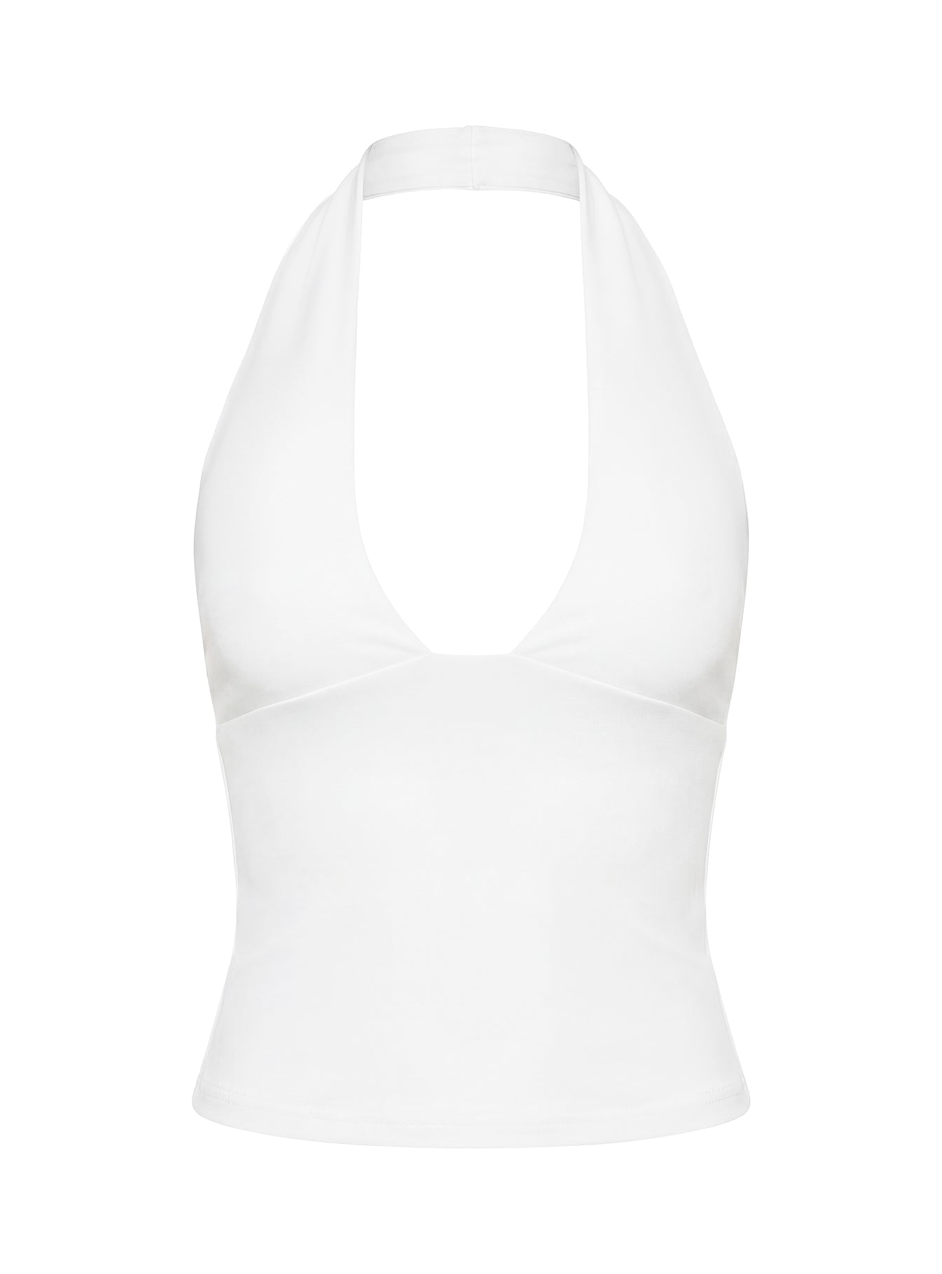 Daily Define Halter Tank Top White - Image 8