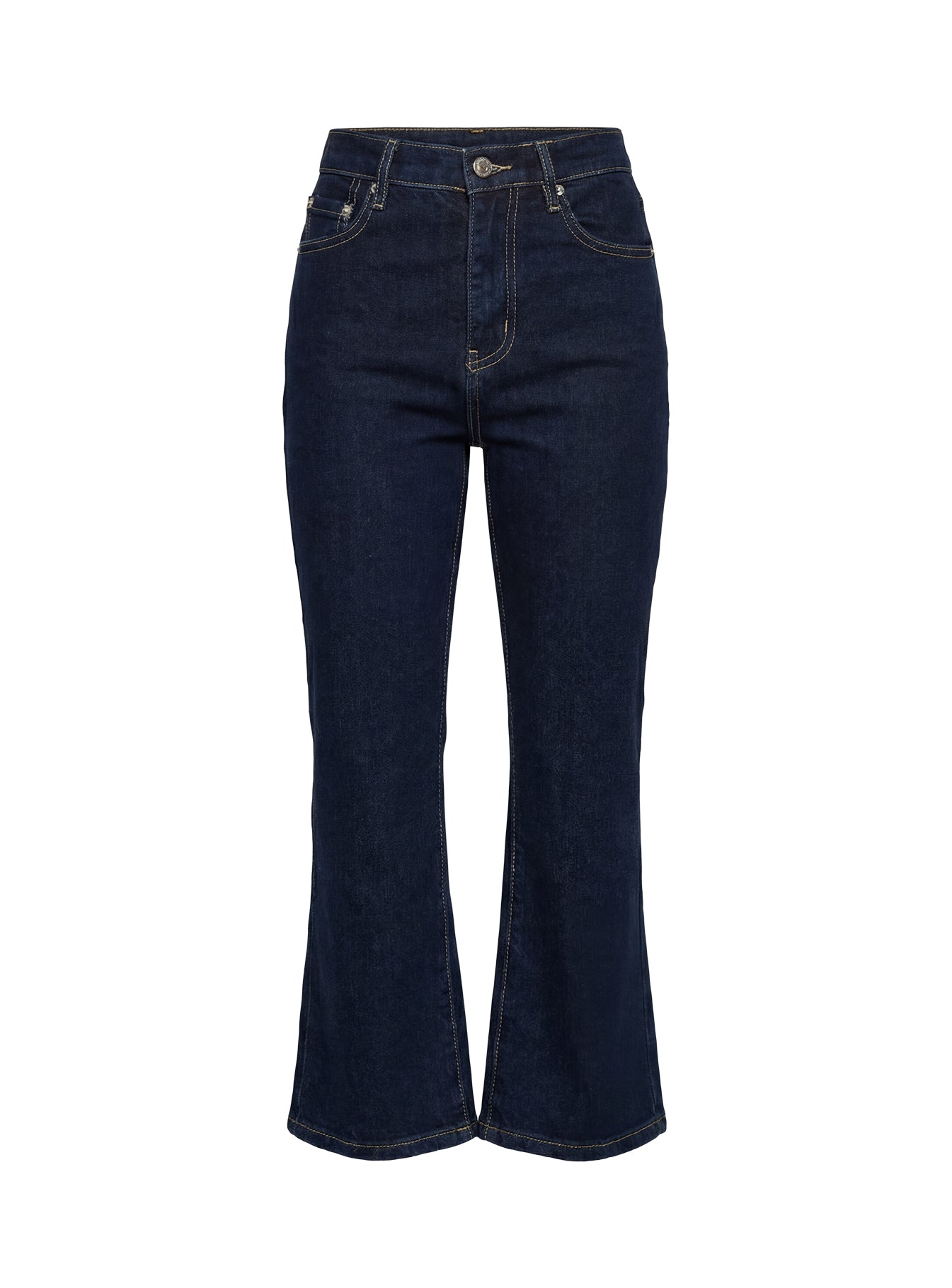 Cindee High Rise Cropped Jeans Raw Indigo - Image 8