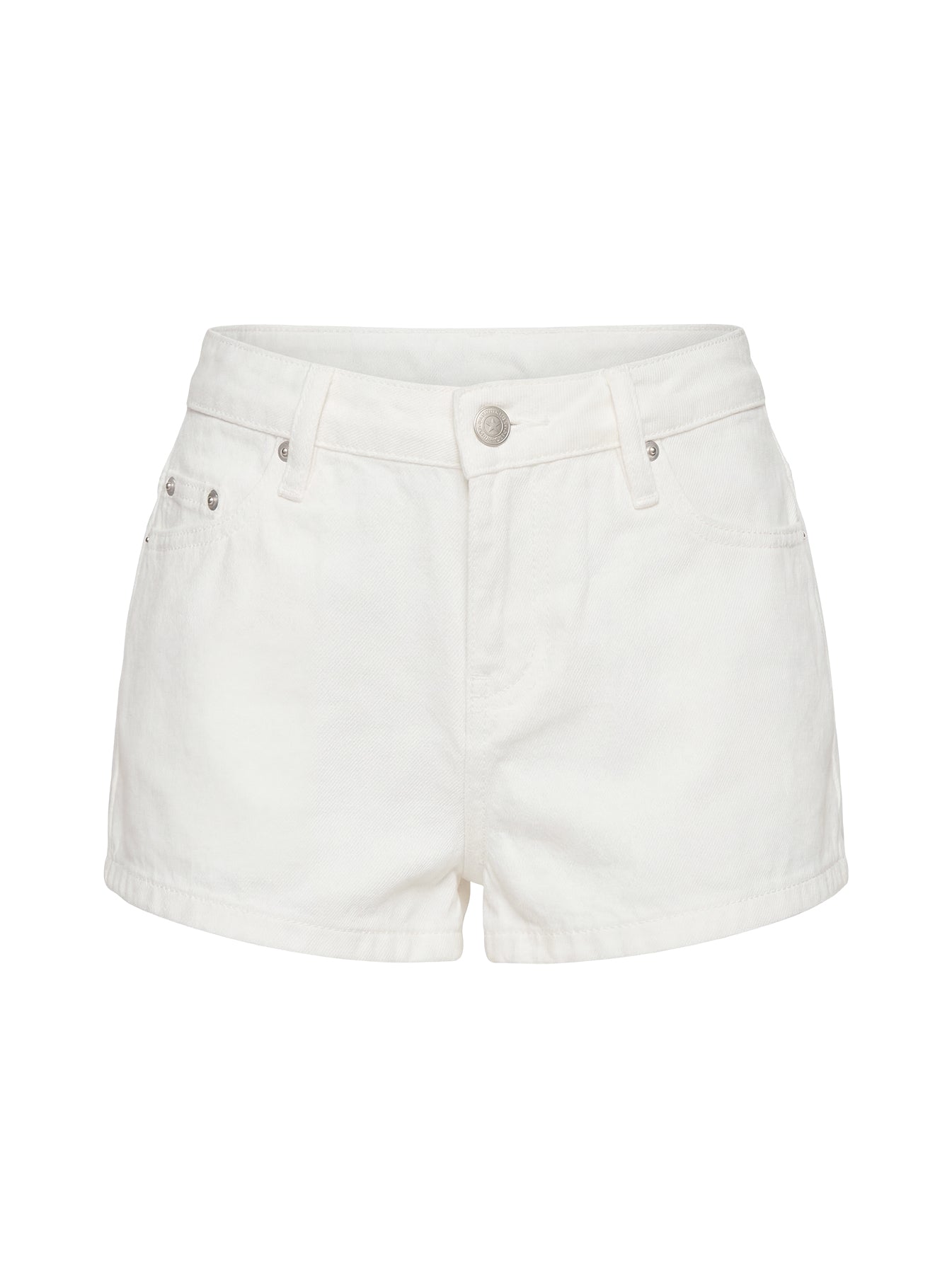 Dreamful Low Rise Mini Denim Shorts White - Image 10