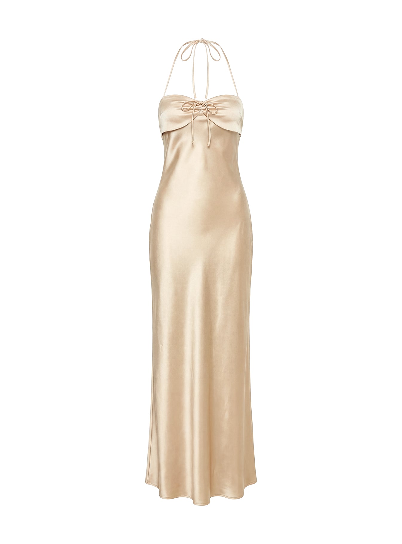 Fireproof Halter Maxi Dress Champagne - Image 9