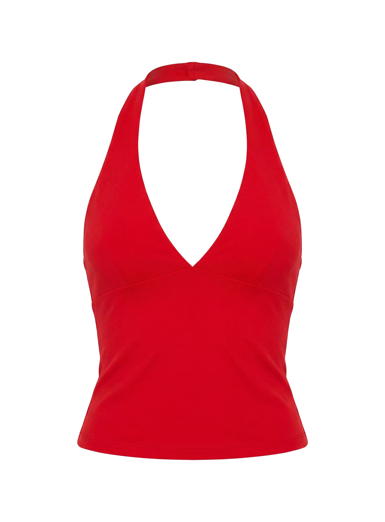 Habitual Active Longline Plunge Neck Tank Top Red - Image 14