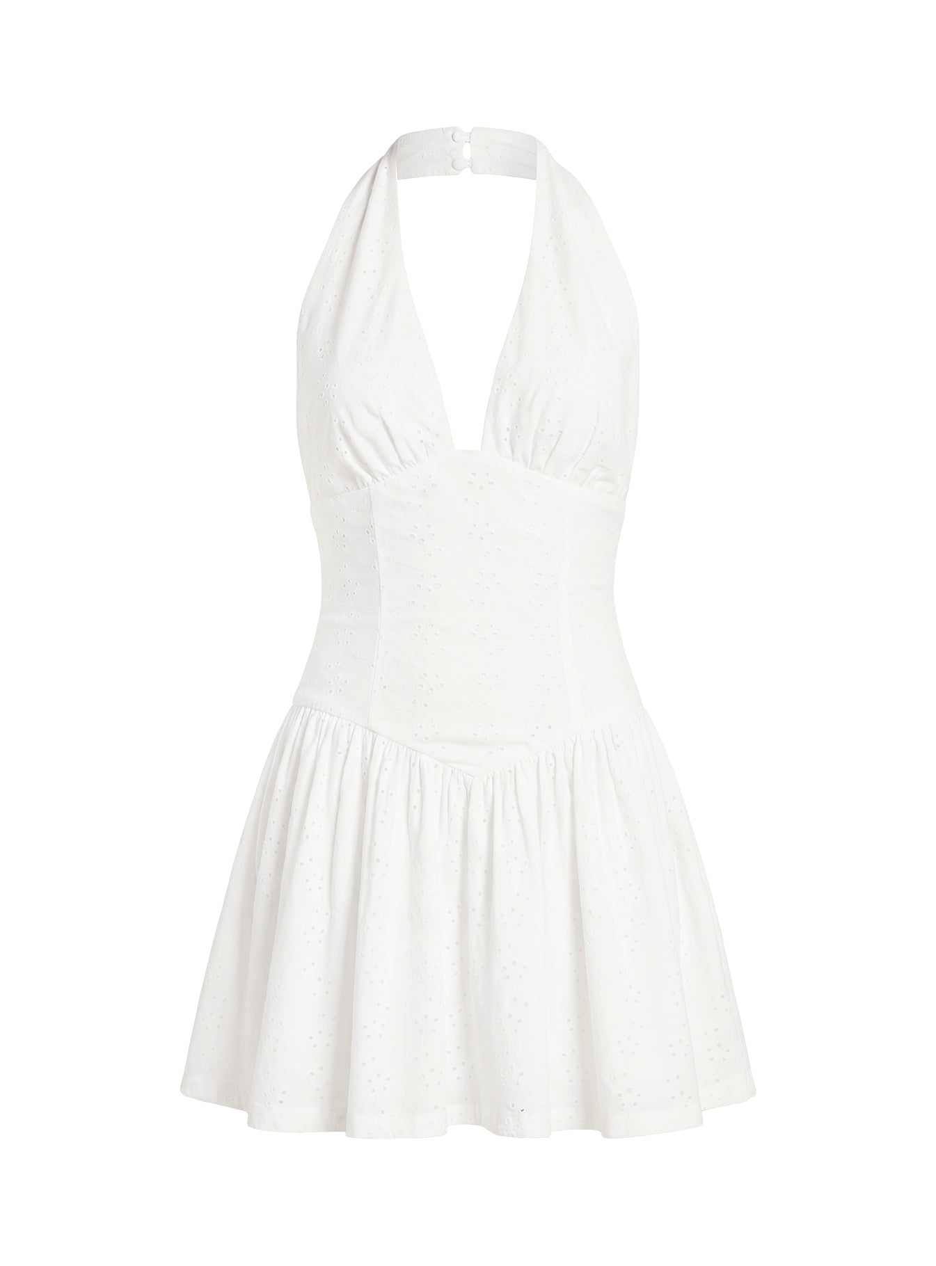 Imojen Halter Mini Dress White - Image 8