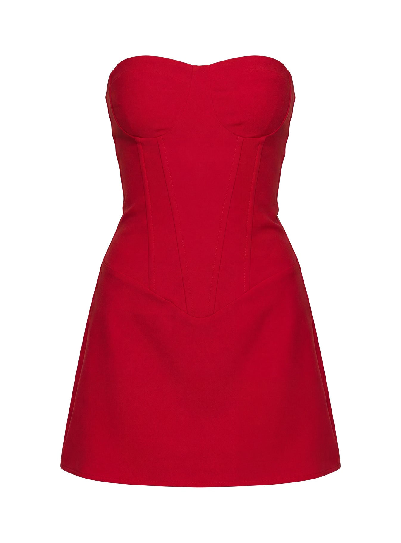 Kameila Strapless Mini Dress Red - Image 9