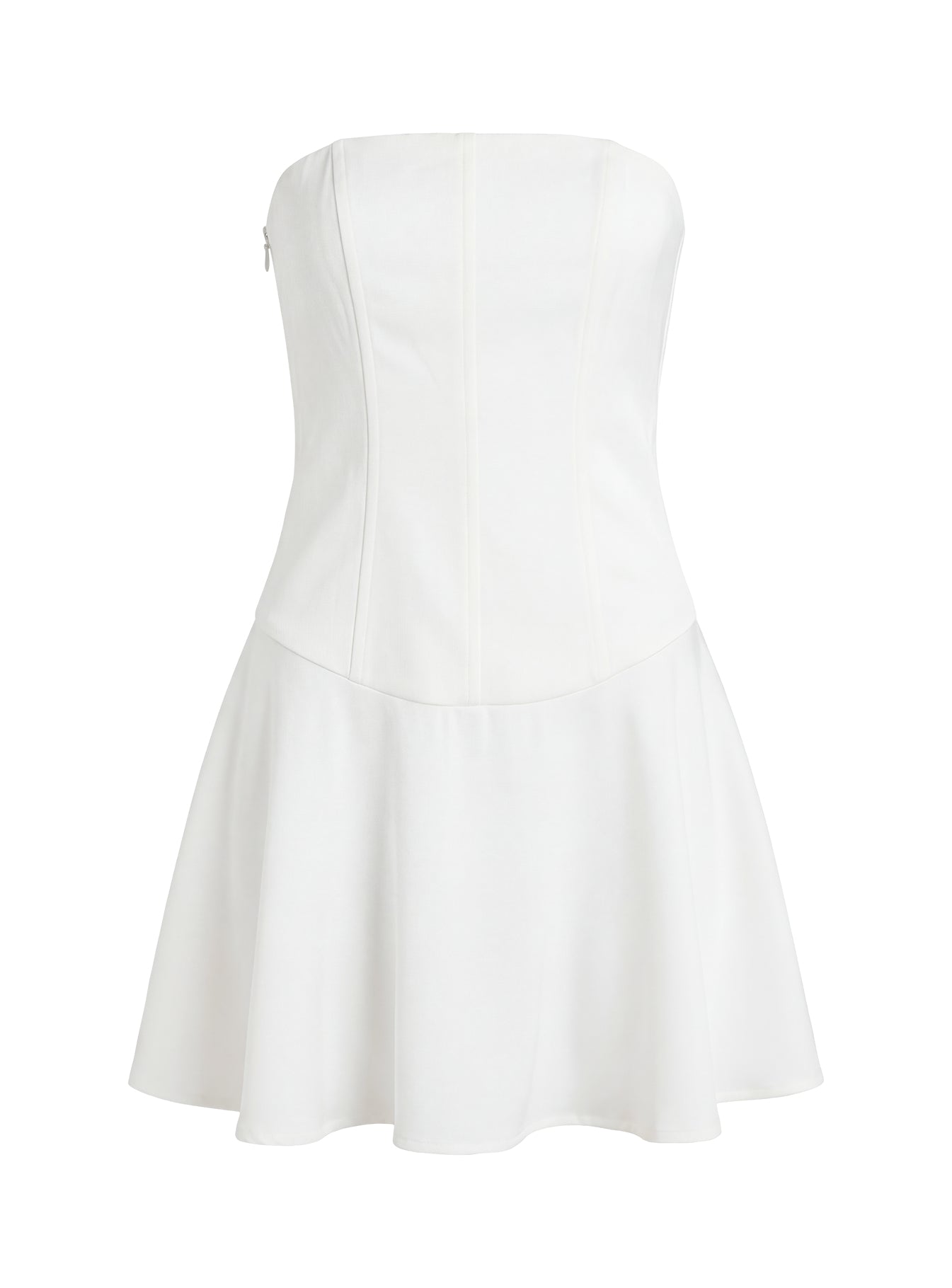 Natalisa Strapless Corset Mini Dress White - Image 10