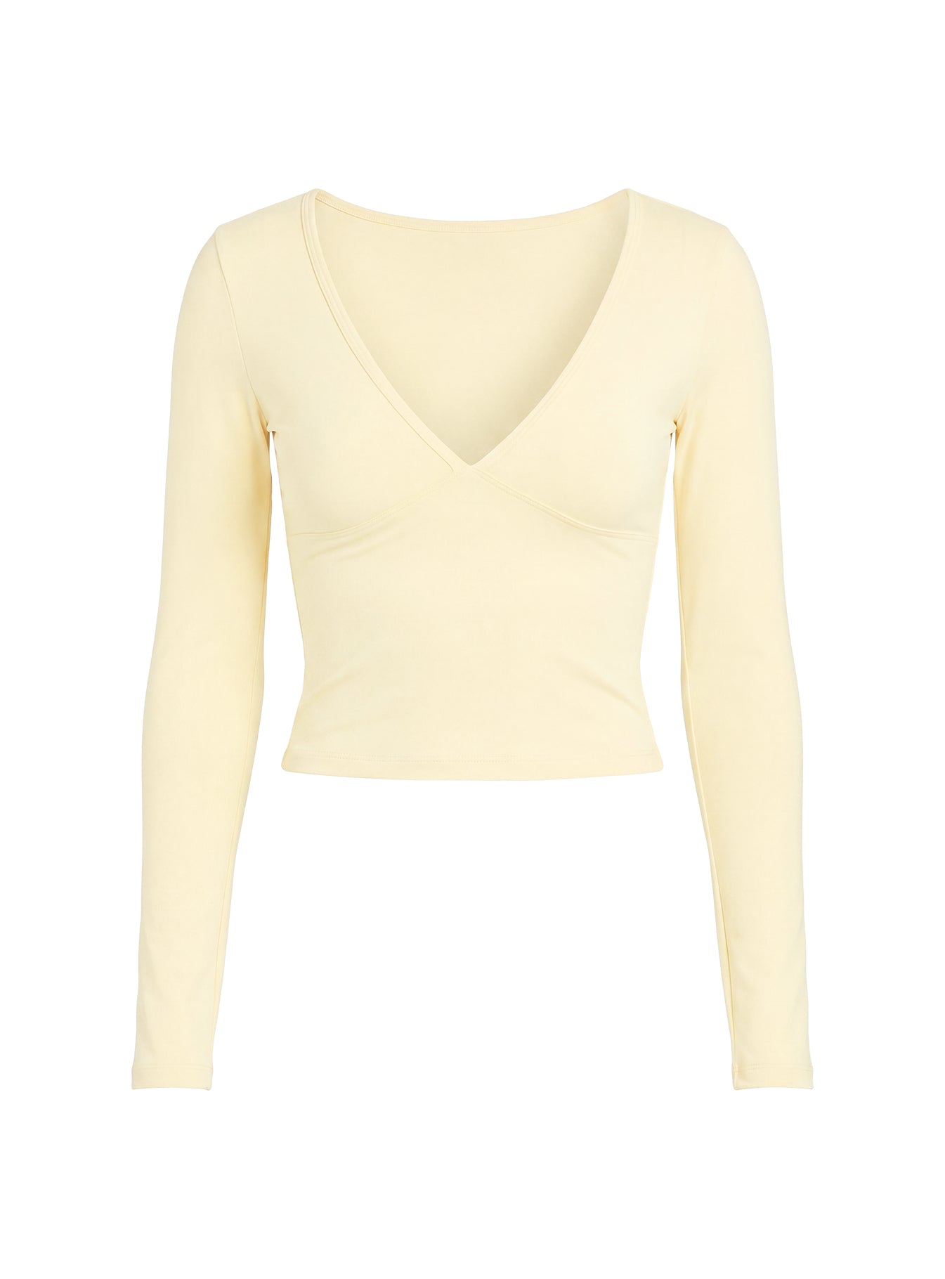 New Horizons Long Sleeve V Neck Top Butter Yellow - Image 10