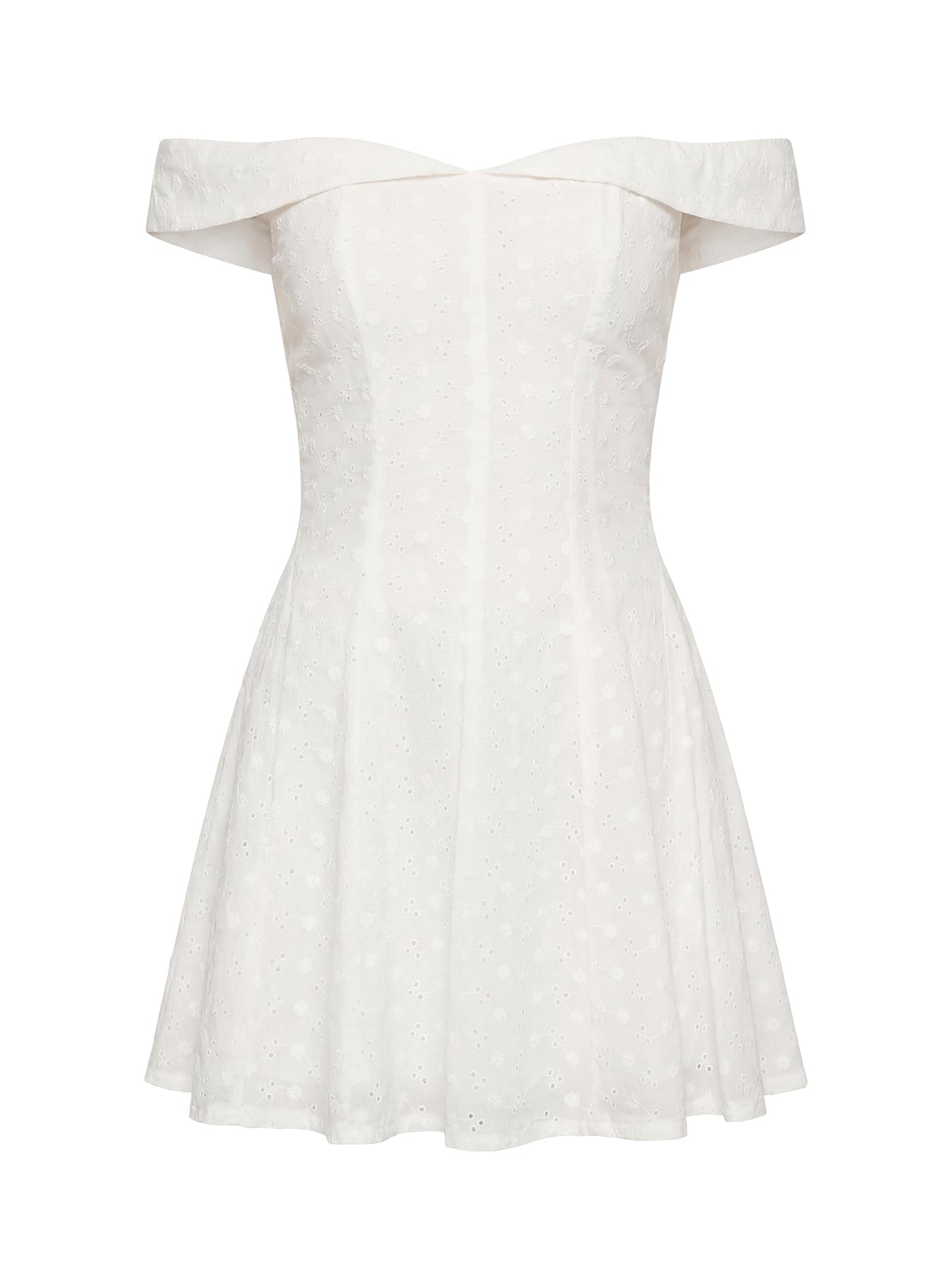 Rosebud Off The Shoulder Mini Dress White Petite - Image 13