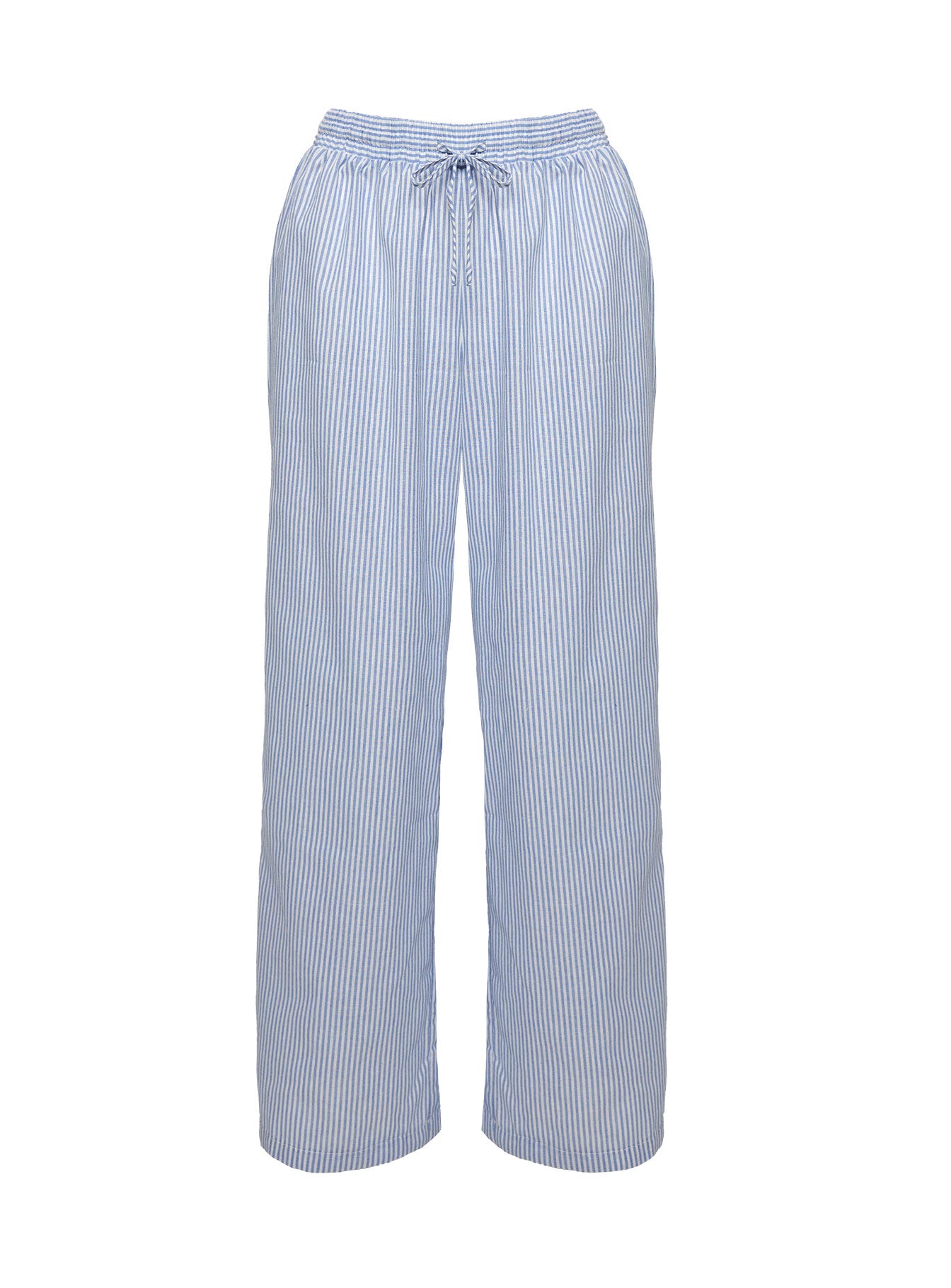 Holiday Tie Front Pant Blue/ White Stripe - Image 11