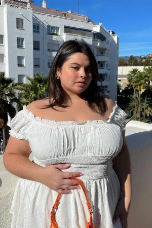 The Love Galore Romper White Curve