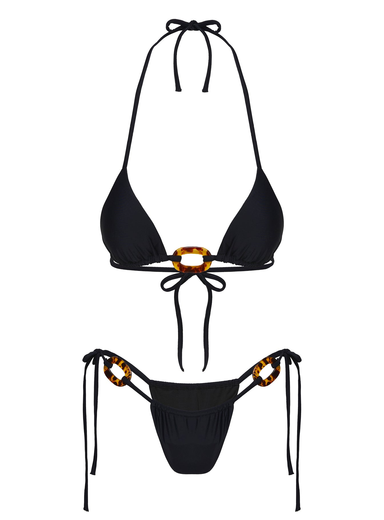 Jenner Tie Side Bikini Bottoms Black - Image 5