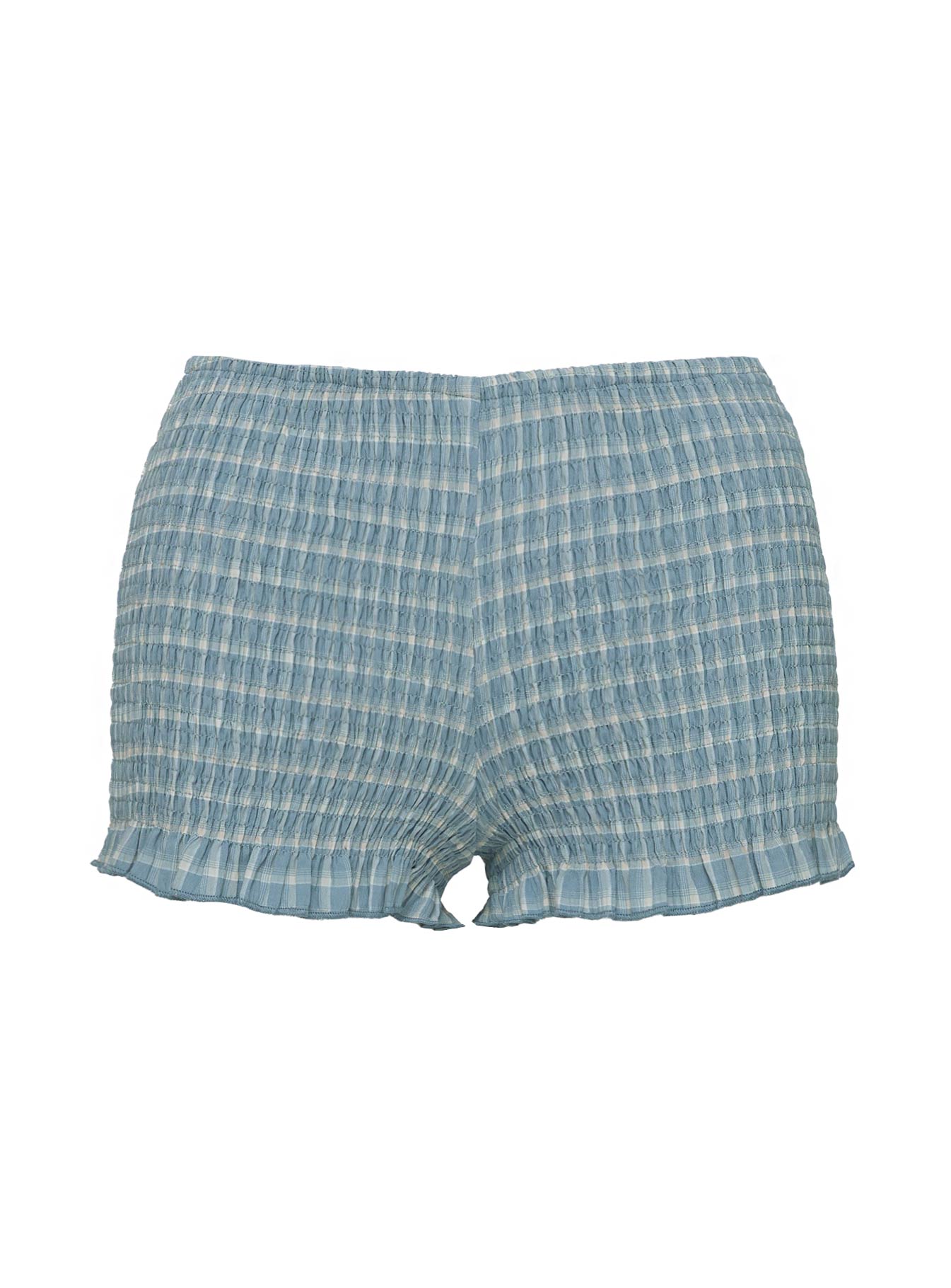 Jukebox Shirred Micro Shorts Blue - Image 5
