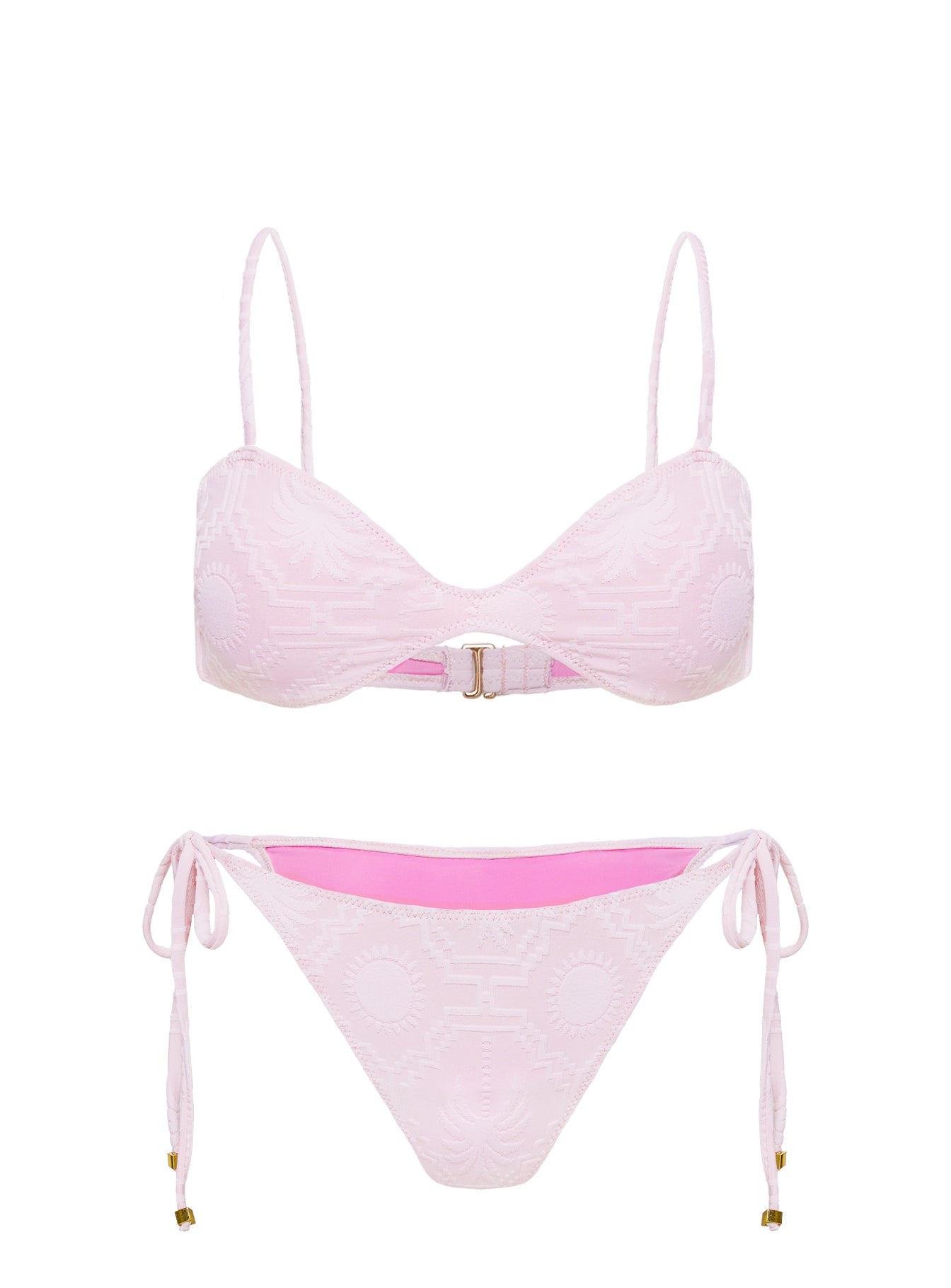 Nell Tie Side Bikini Bottoms Pink - Image 5