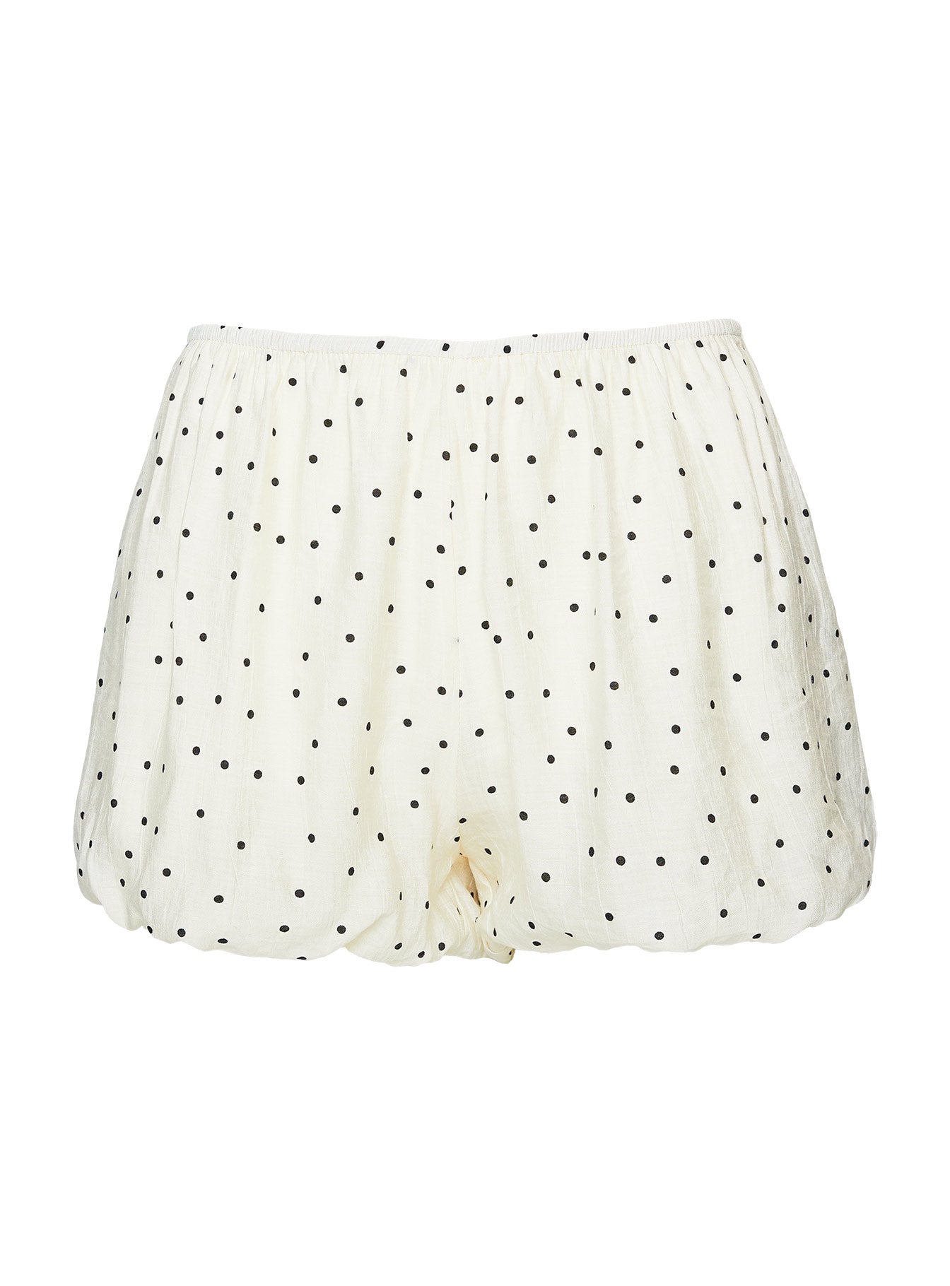 Kordelia Bubble Hem Shorts White Polka - Image 5