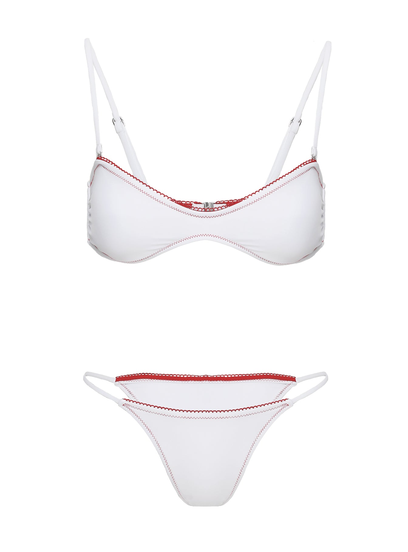 Othella String Bikini Bottoms White / Red - Image 5