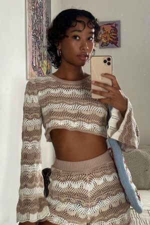 Leah Knit Set Beige Multi