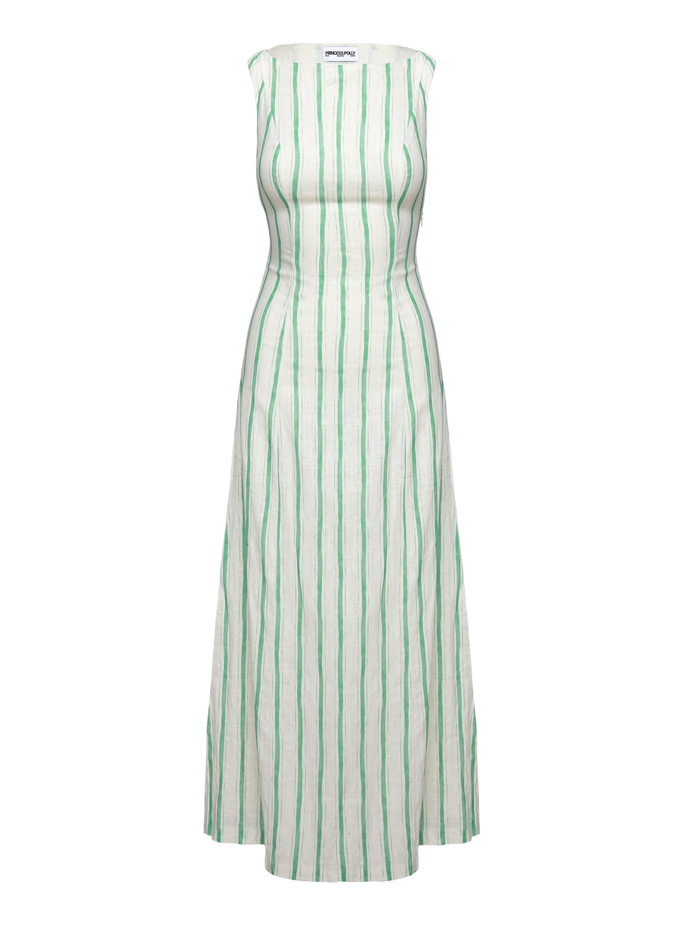 Lewisa Maxi Dress Green Stripe Petite - Image 5