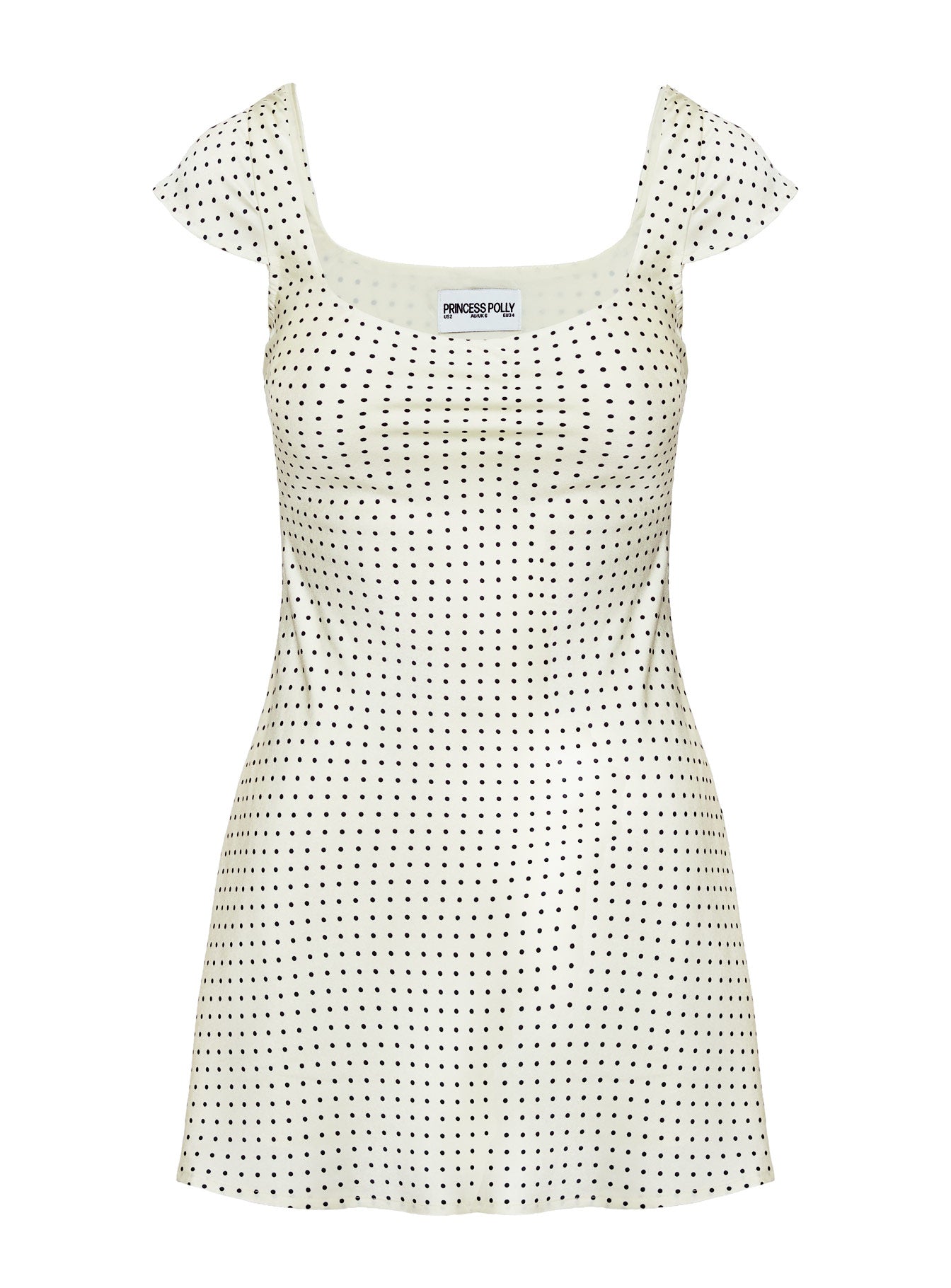 Lucienna Polka Dot Mini Dress White / Black Petite - Image 5