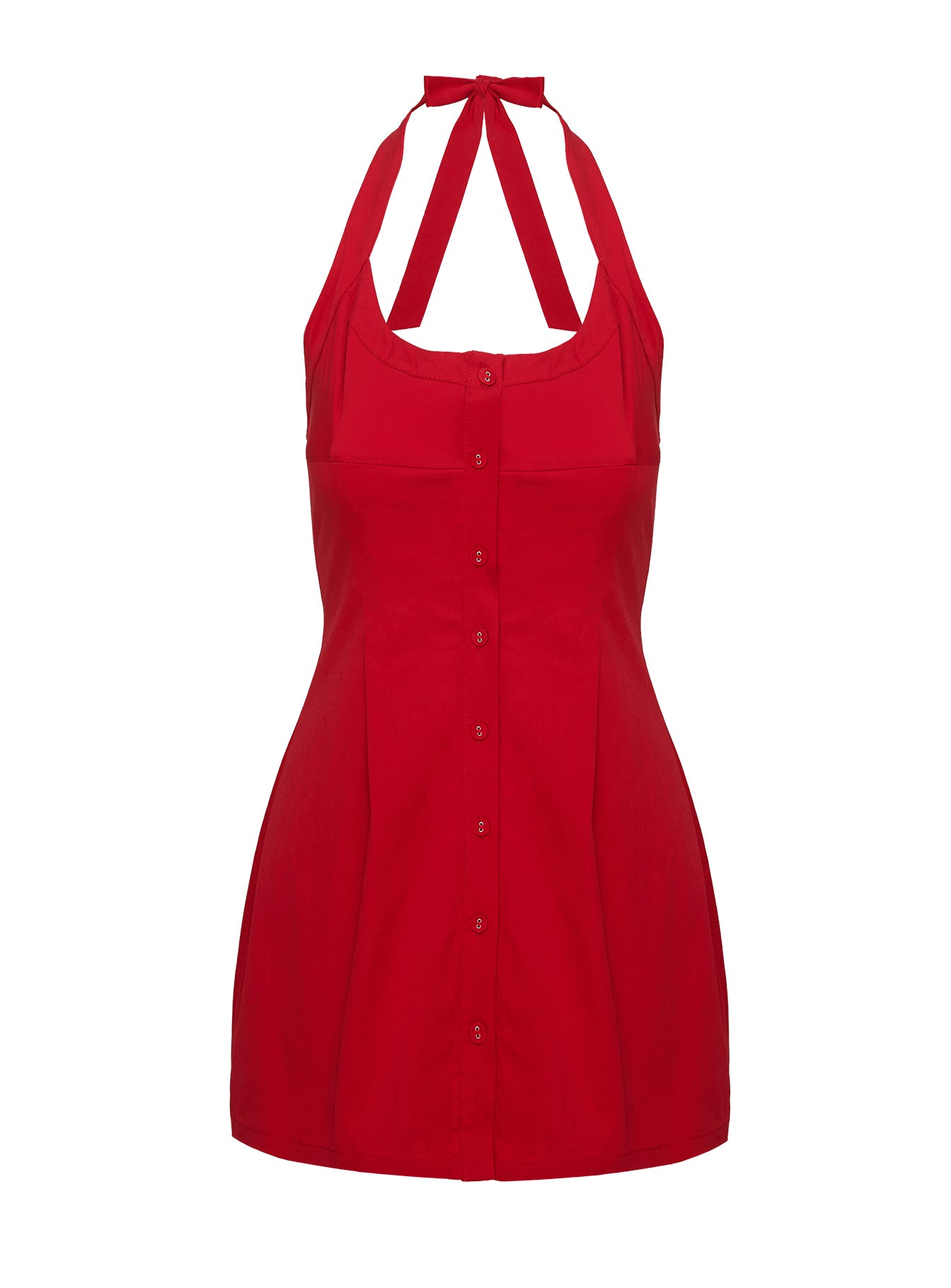Mallorie Halter Mini Dress Red Tall - Image 10