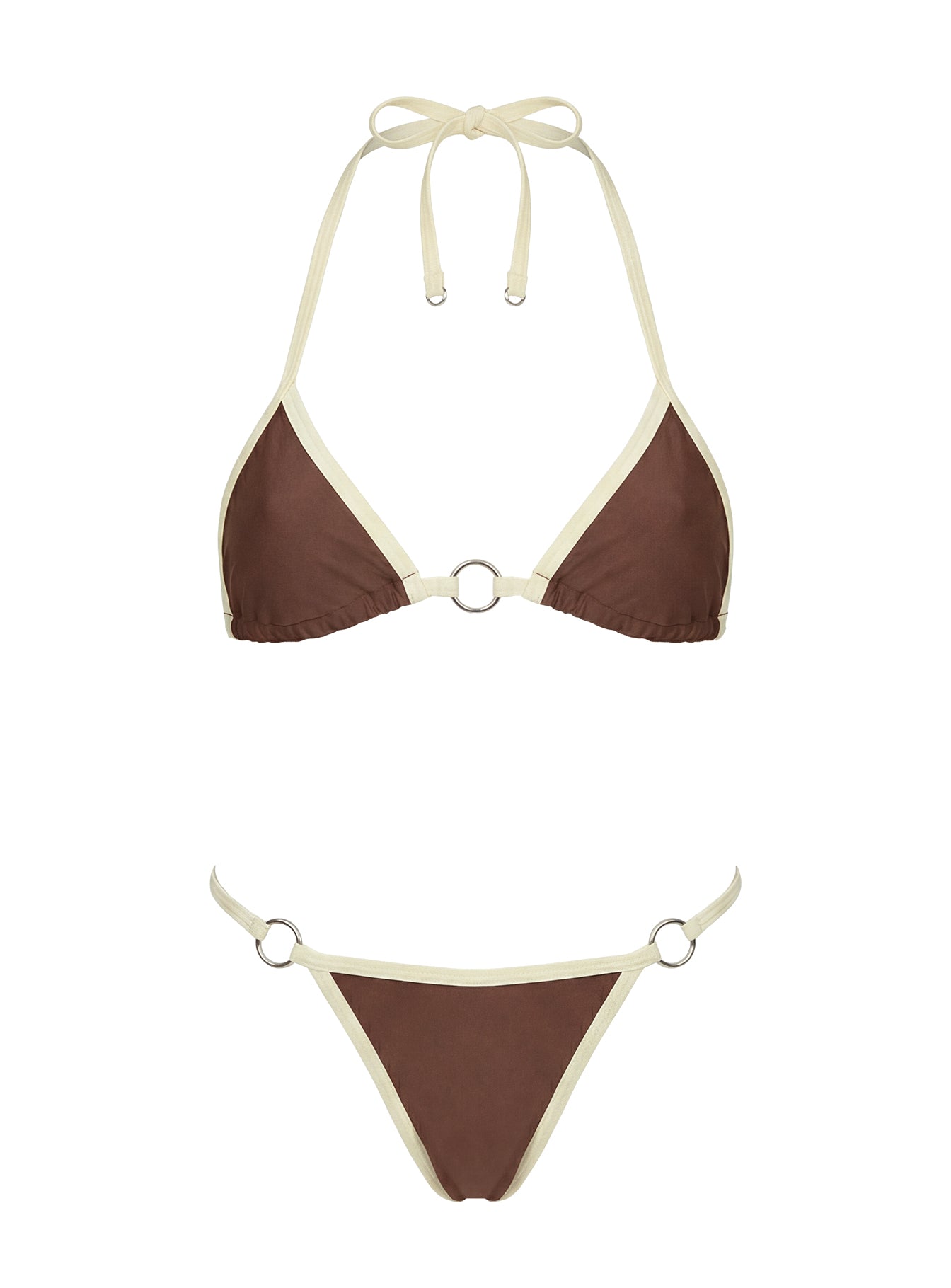 Soft Tempo Cheeky Bikini Bottoms Brown / Yellow - Image 5
