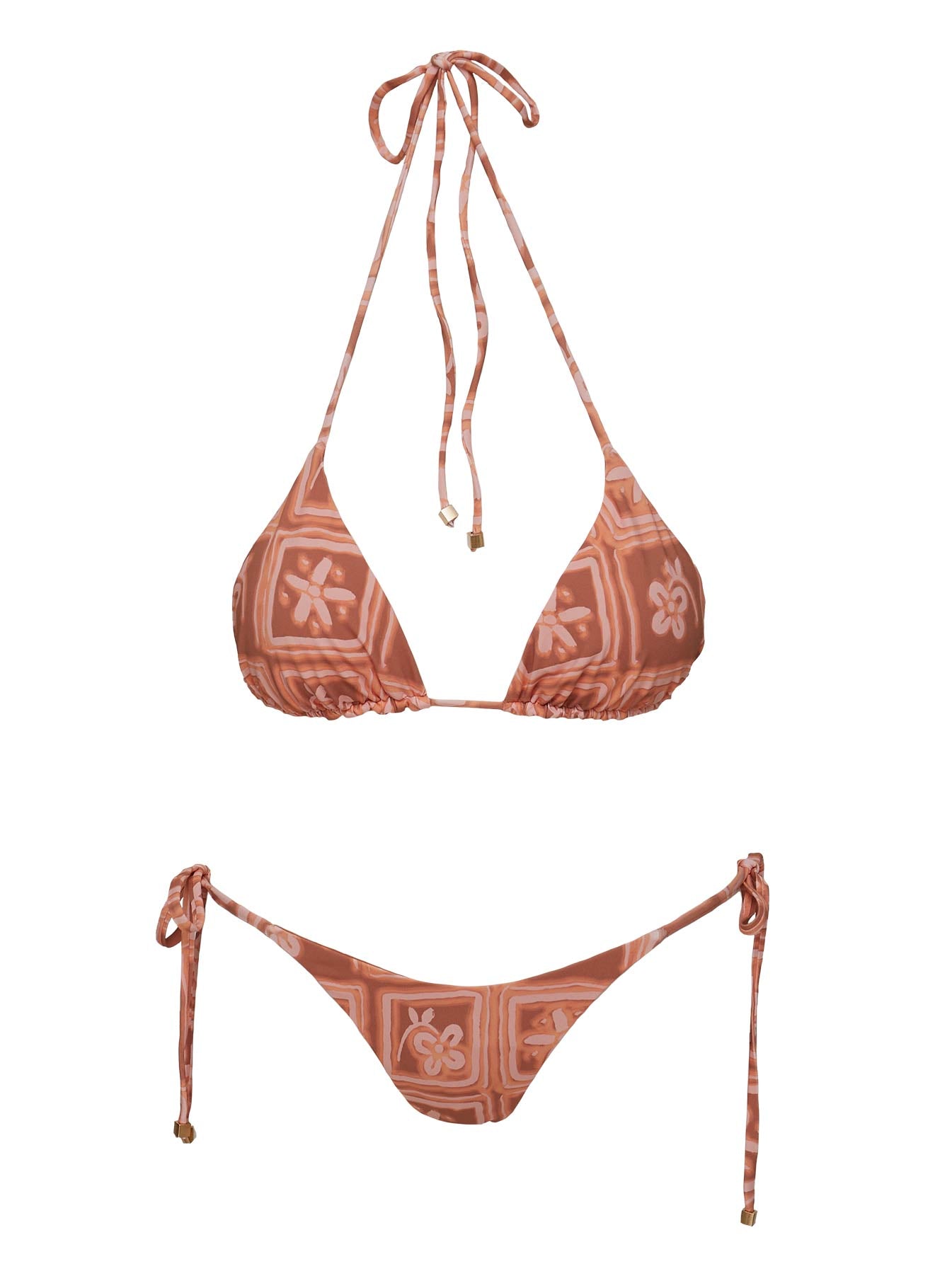 Nevaeh Triangle Bikini Top Rust / Pink - Image 9
