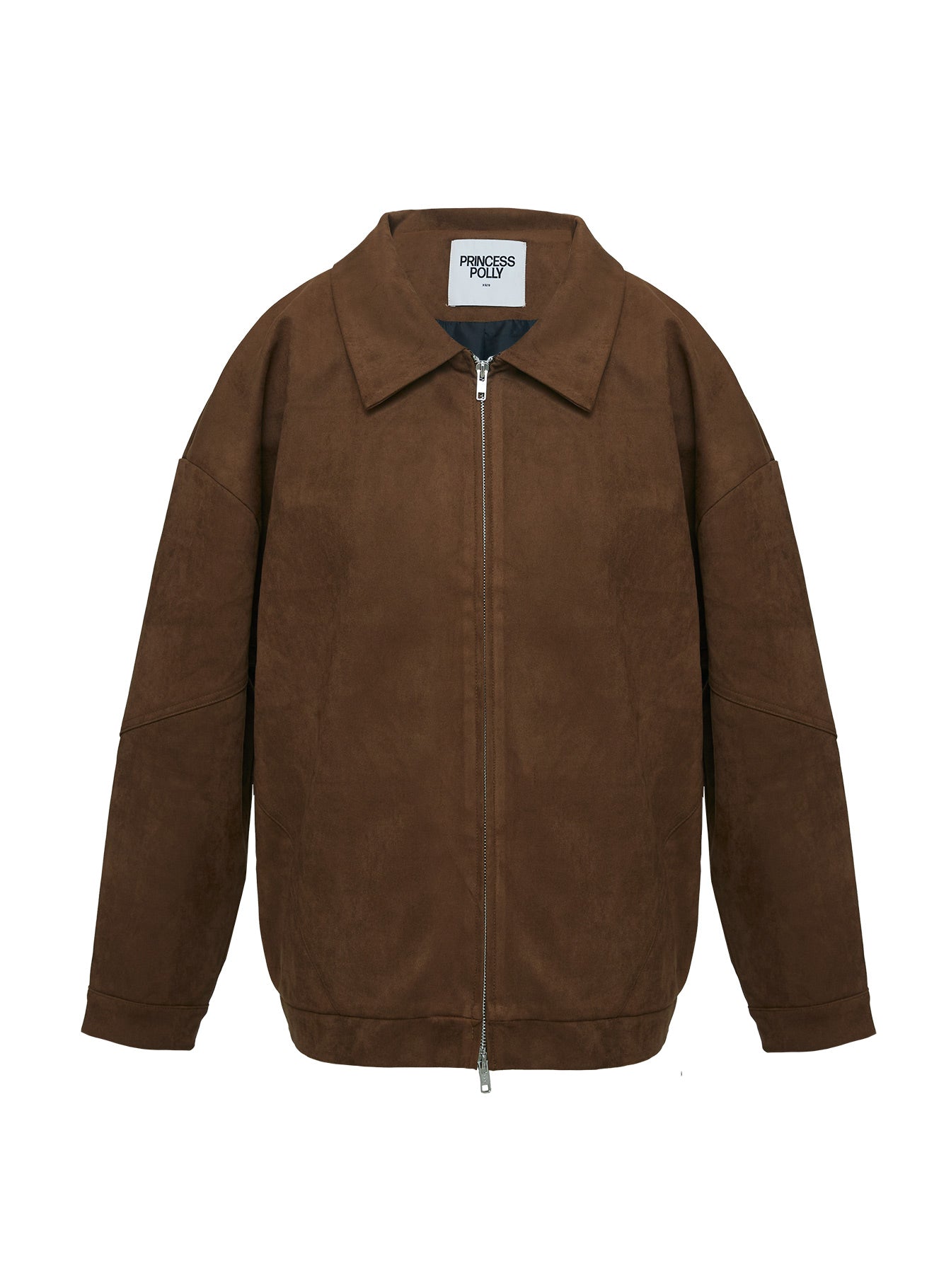 Nome Faux Suede Jacket Brown - Image 7
