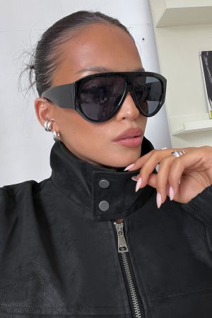 Nobody But You Oversized Sunglasses Black