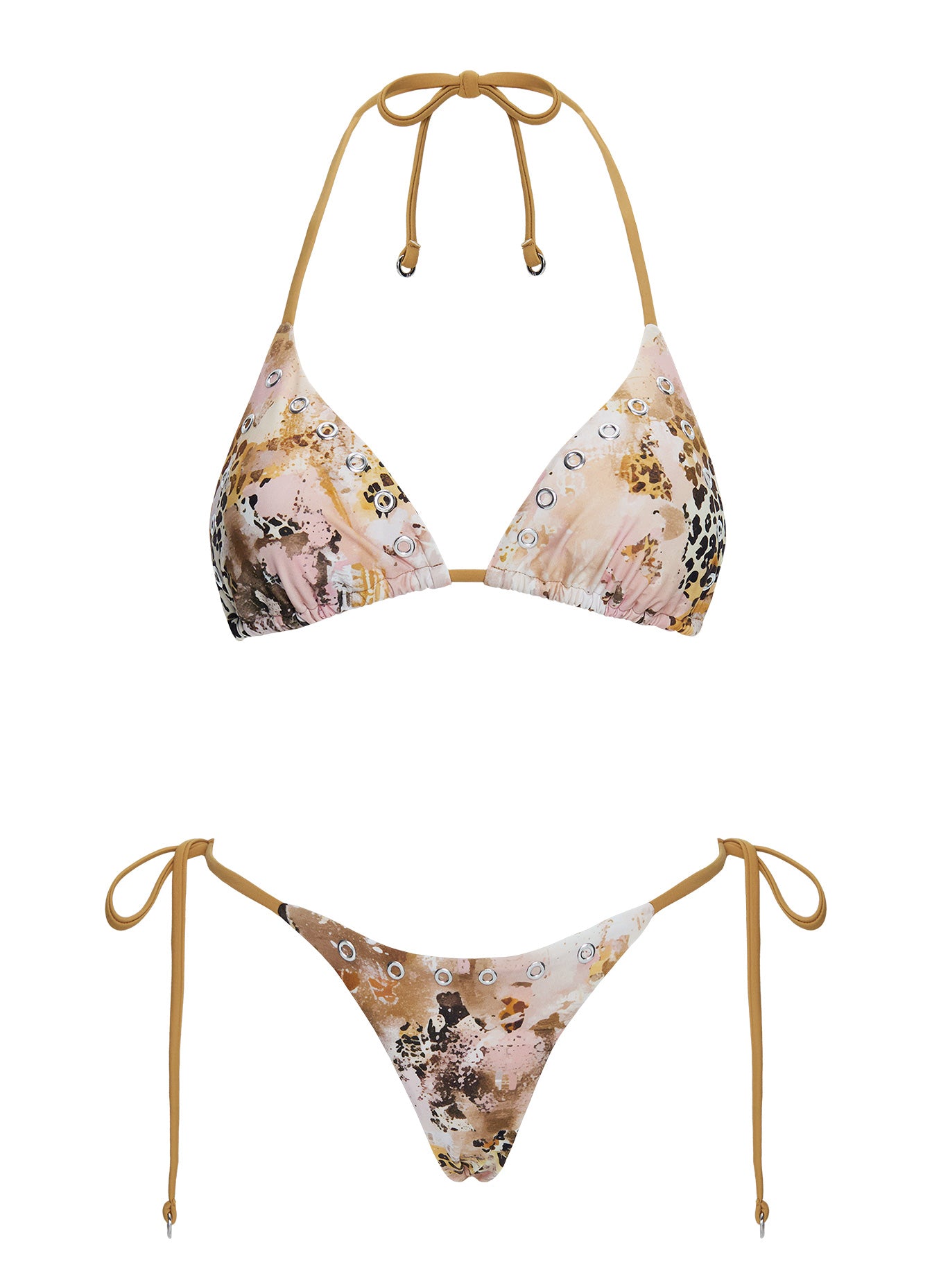 Noxie Triangle Bikini Top Leopard Multi - Image 5