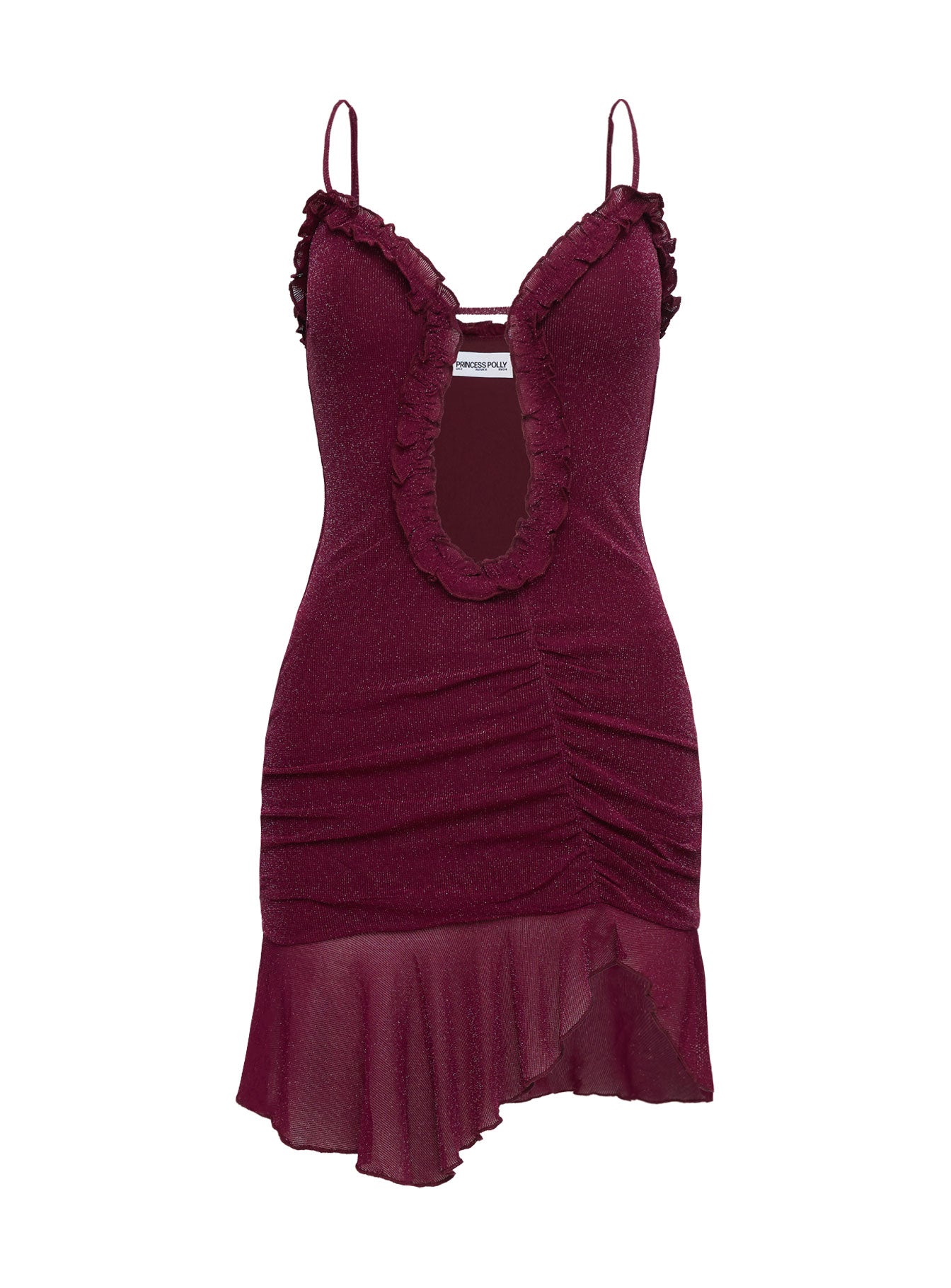 One Dance Asymmetrical Mini Dress Plum - Image 5