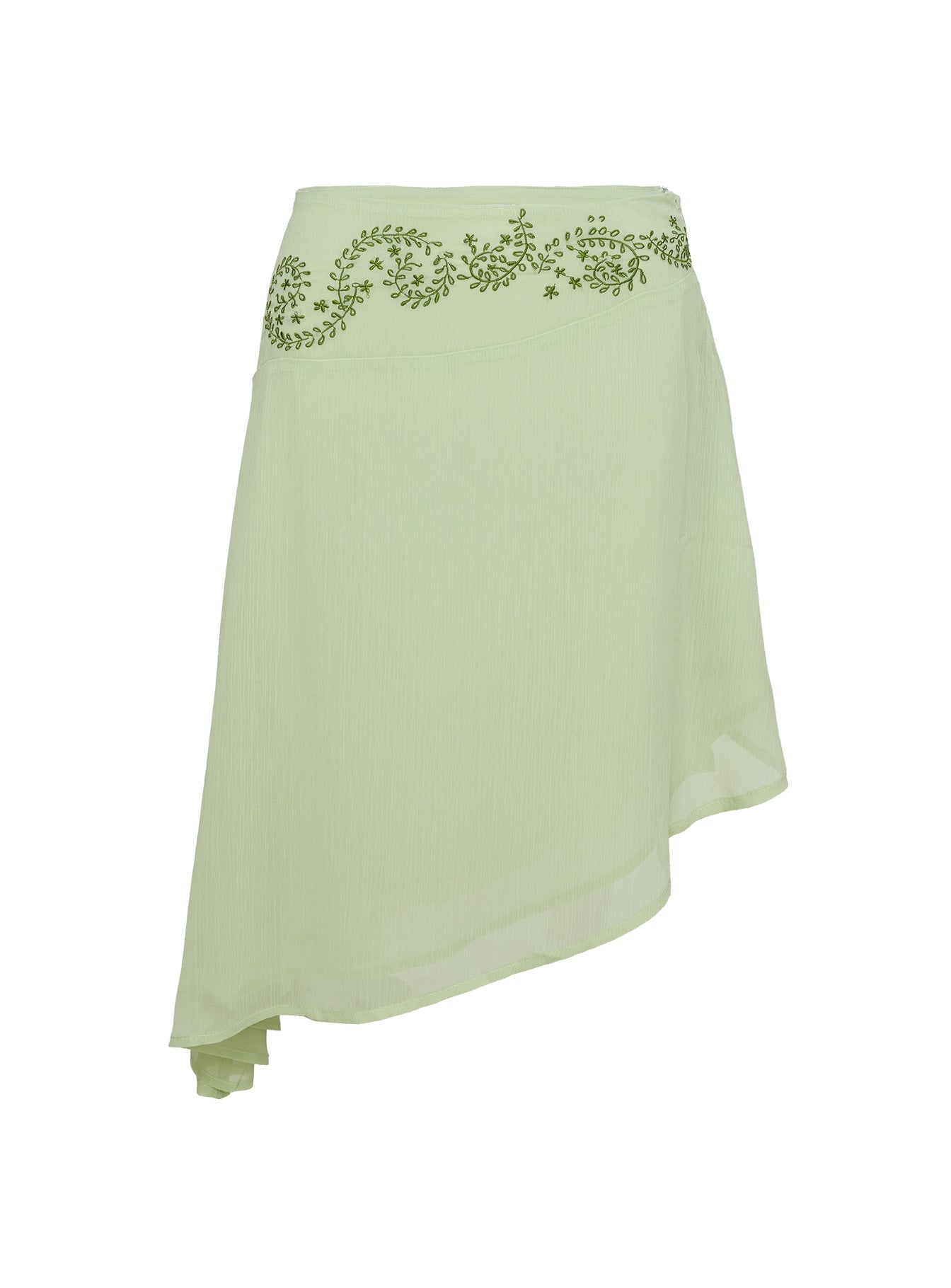 Pappilion Asymmetrical Midi Skirt Sage Petite - Image 11