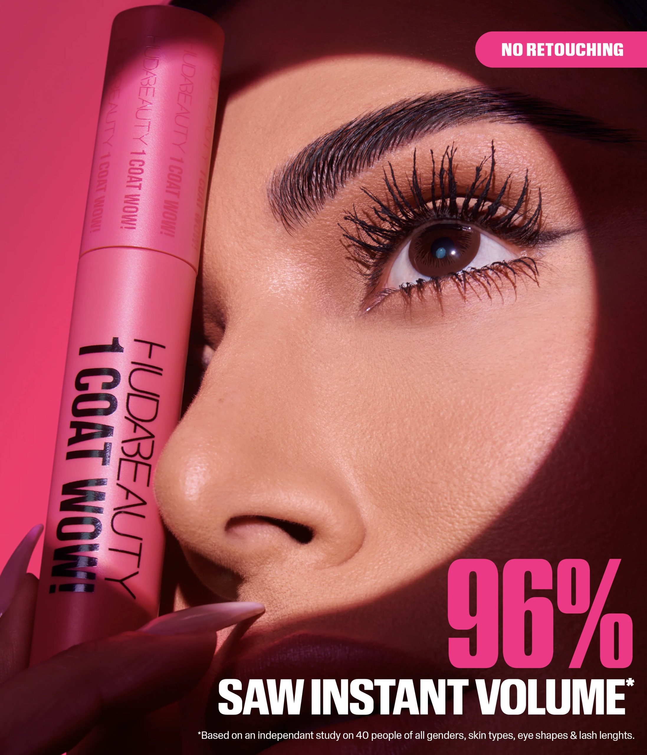 HUDA BEAUTY 1 COAT WOW! Extra Volumizing and Lifting Mascara - Image 6